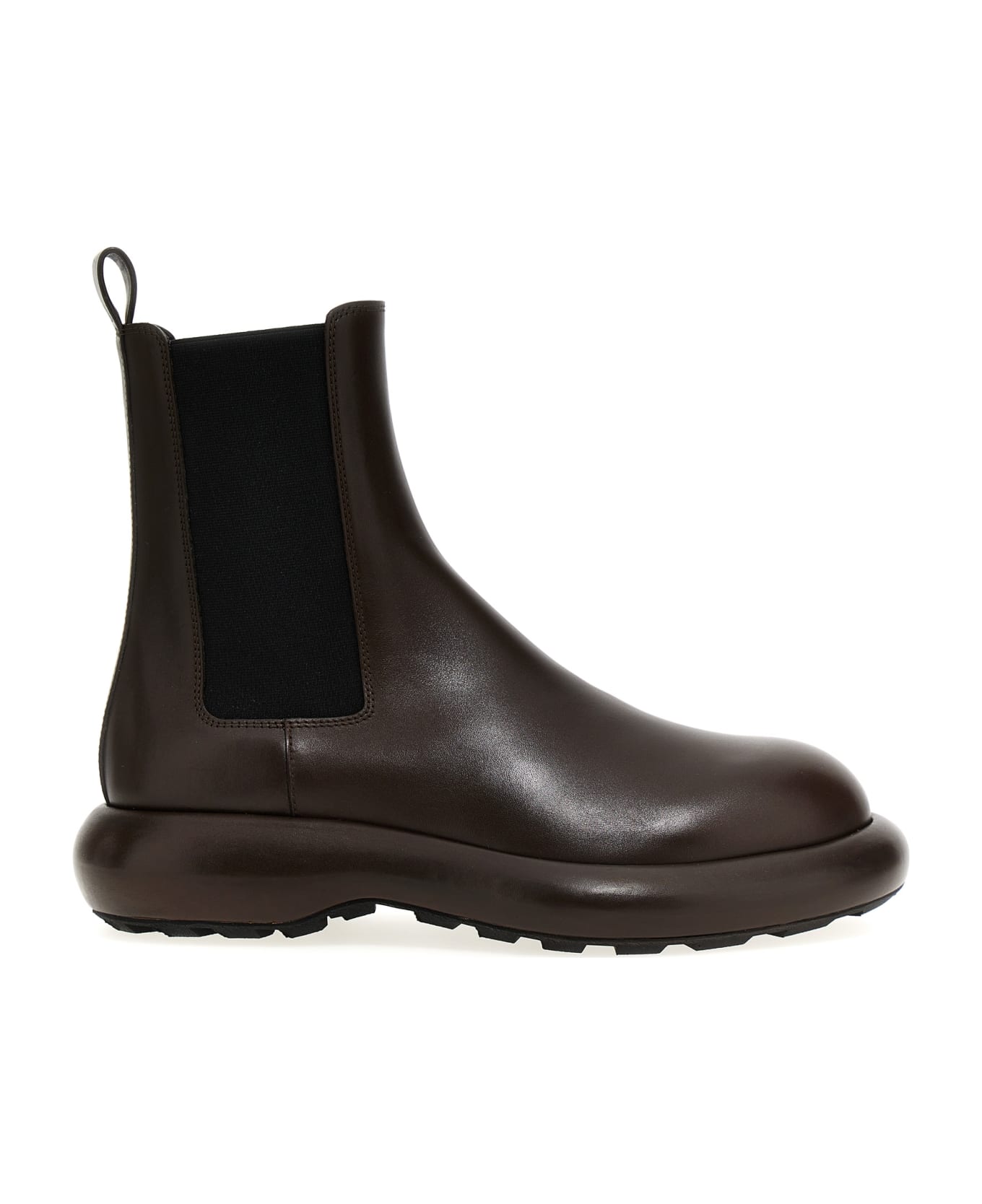Jil Sander Brown Leather Ankle Boots - Brown ブーツ