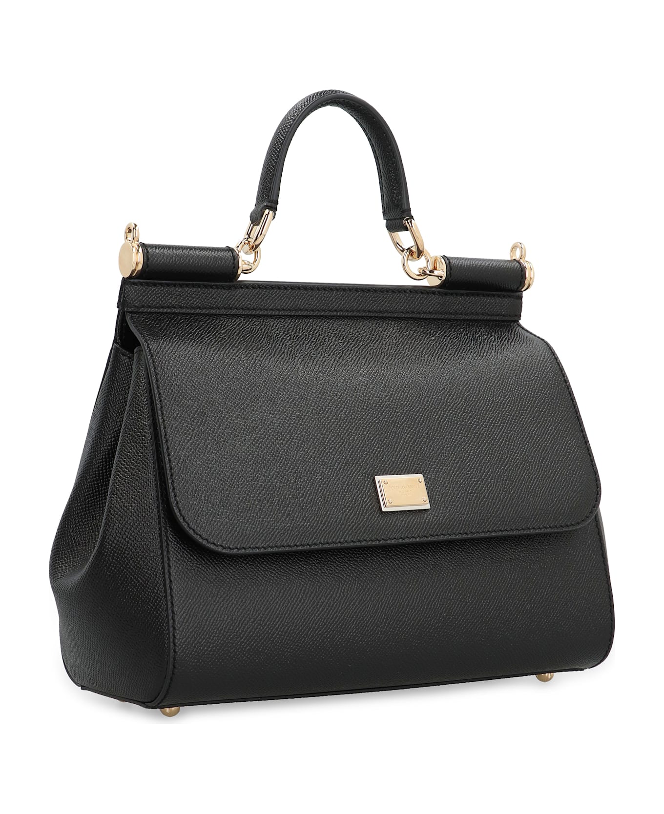 Dolce 
Gabbana Sicily Grande Leather Handbag - black