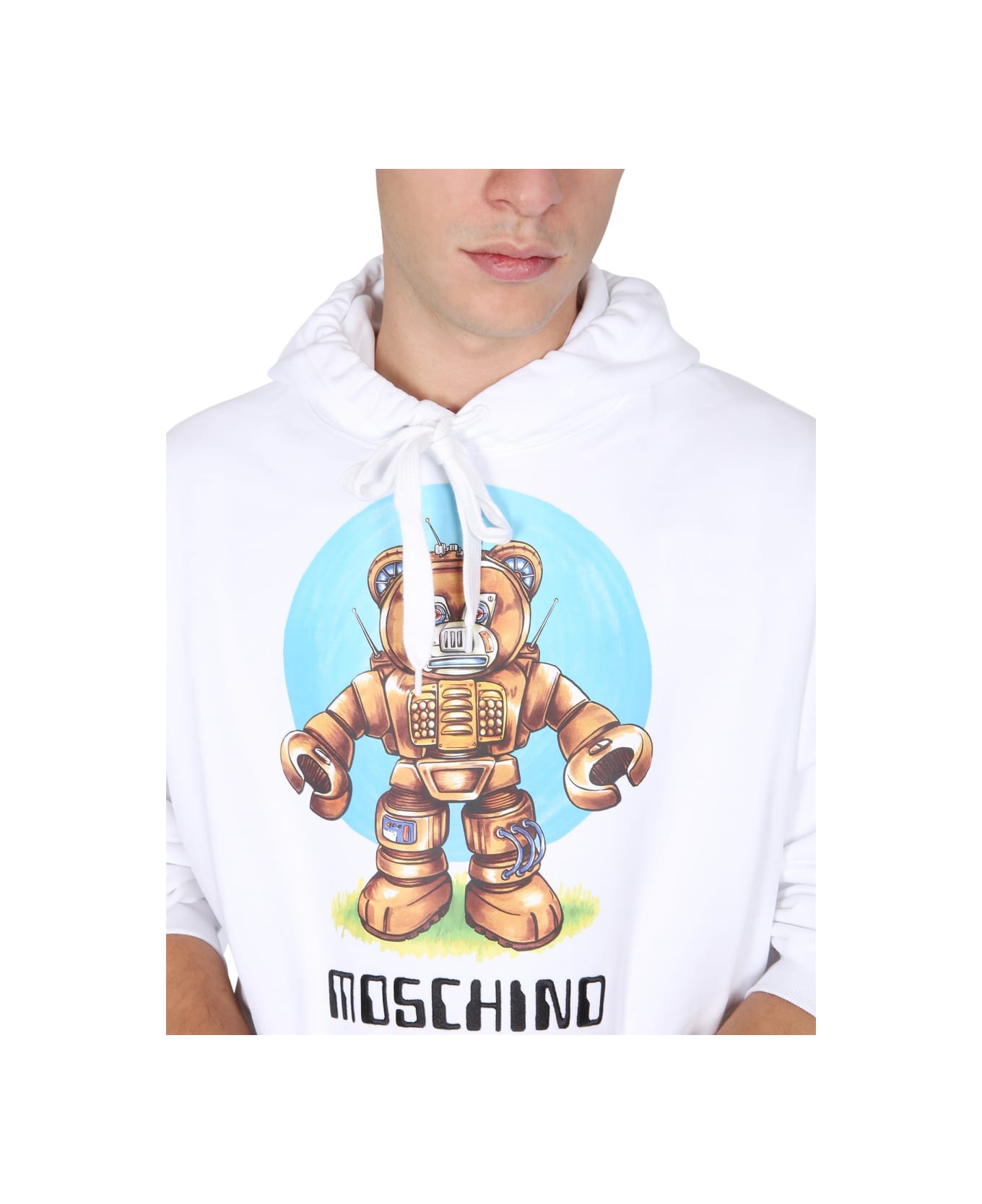 Moschino Teddy Print Sweatshirt - WHITE