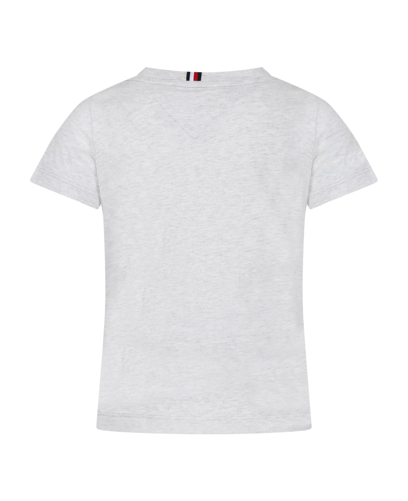 Tommy Hilfiger Gray T-shirt For Boy With Logo - Grey Tシャツ＆ポロシャツ