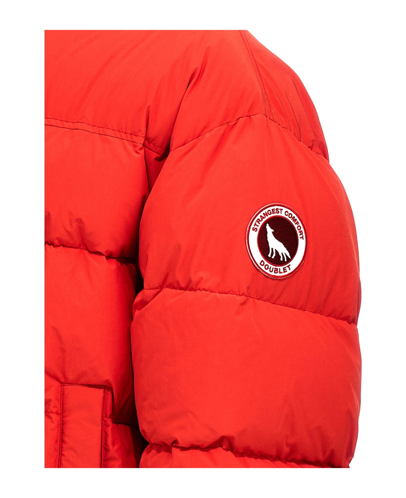 doublet 'animal Trim' Down Jacket - Red