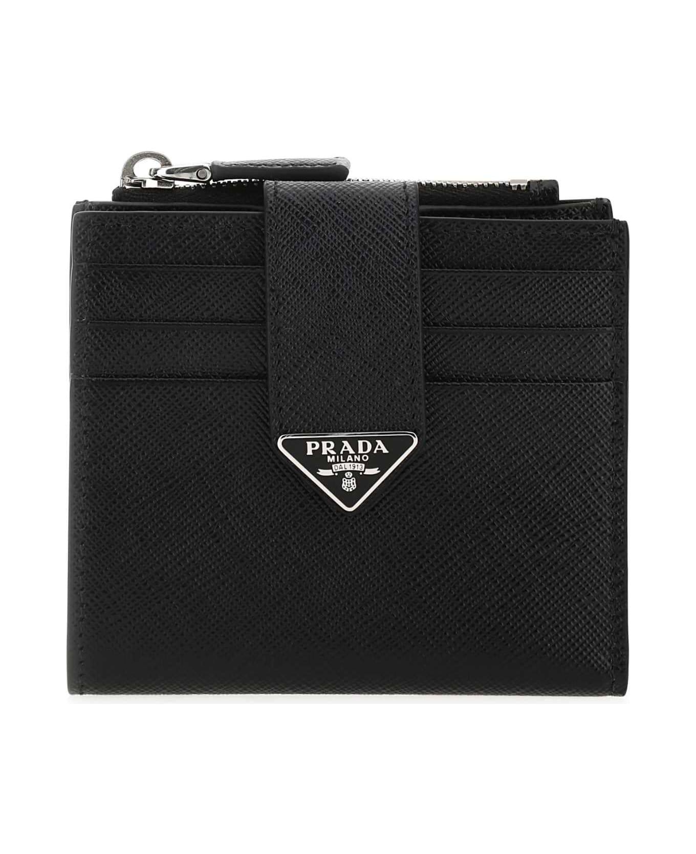 Prada Black Leather Wallet - F0002