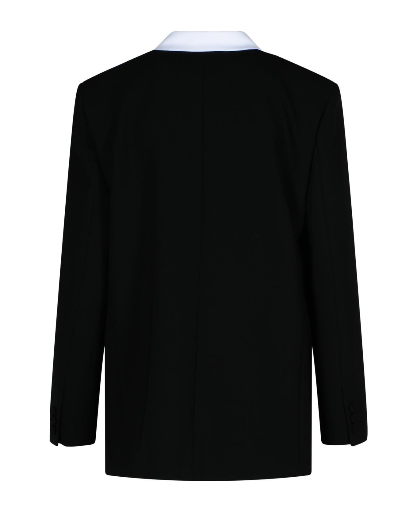 Moschino Black Polyester Blend Blazer - Black