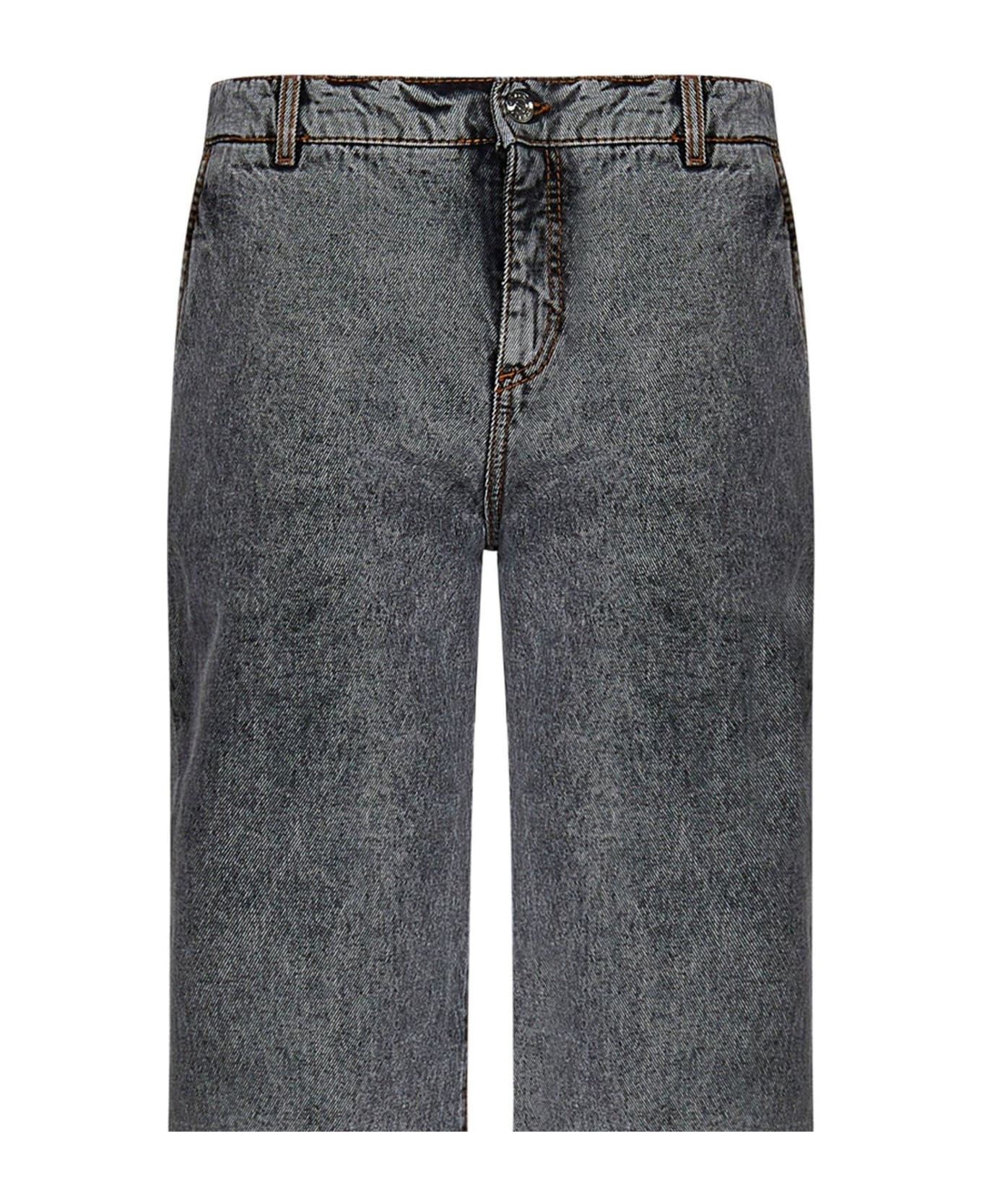 Etro Logo-embroidered Flared Jeans - Black