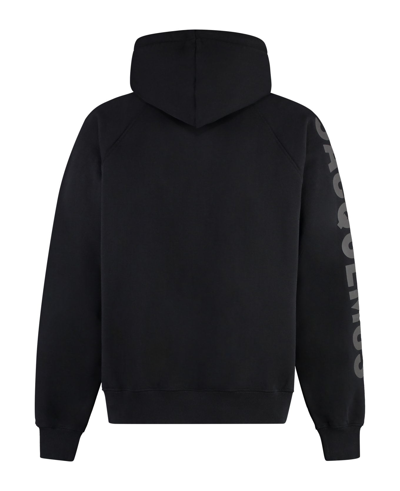 Jacquemus Typo Cotton Hoodie - black