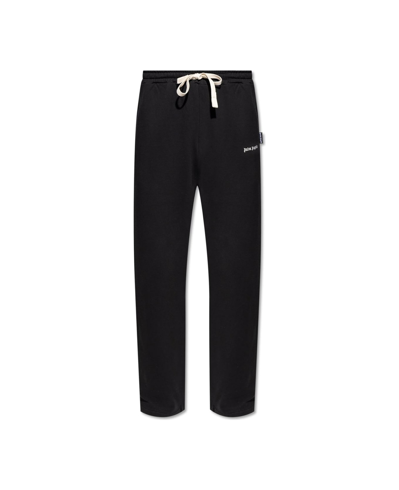 Palm Angels Logo Embroidered Sweat Pants - Black of white