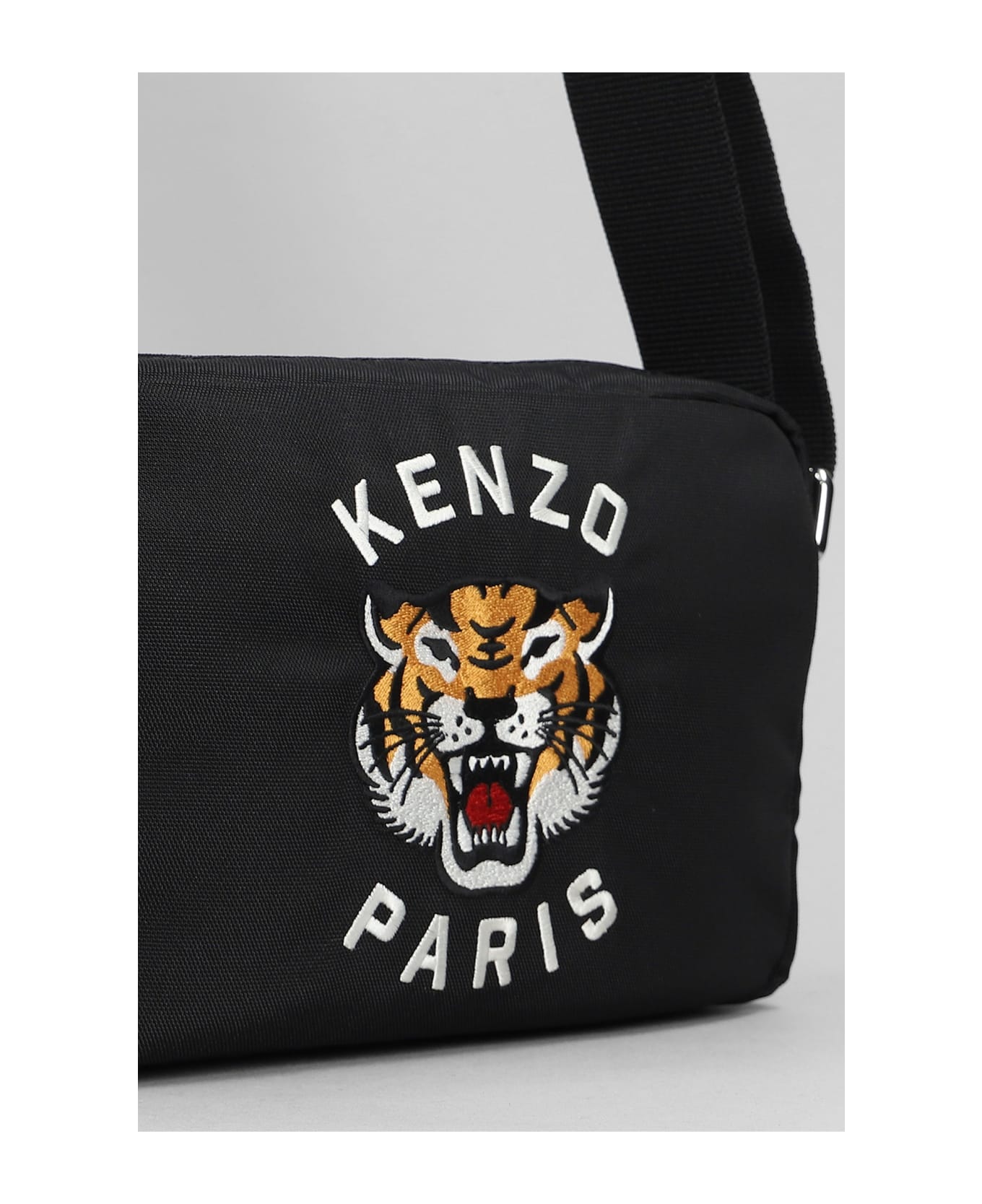 Kenzo Shoulder Bag In Black Polyester - black