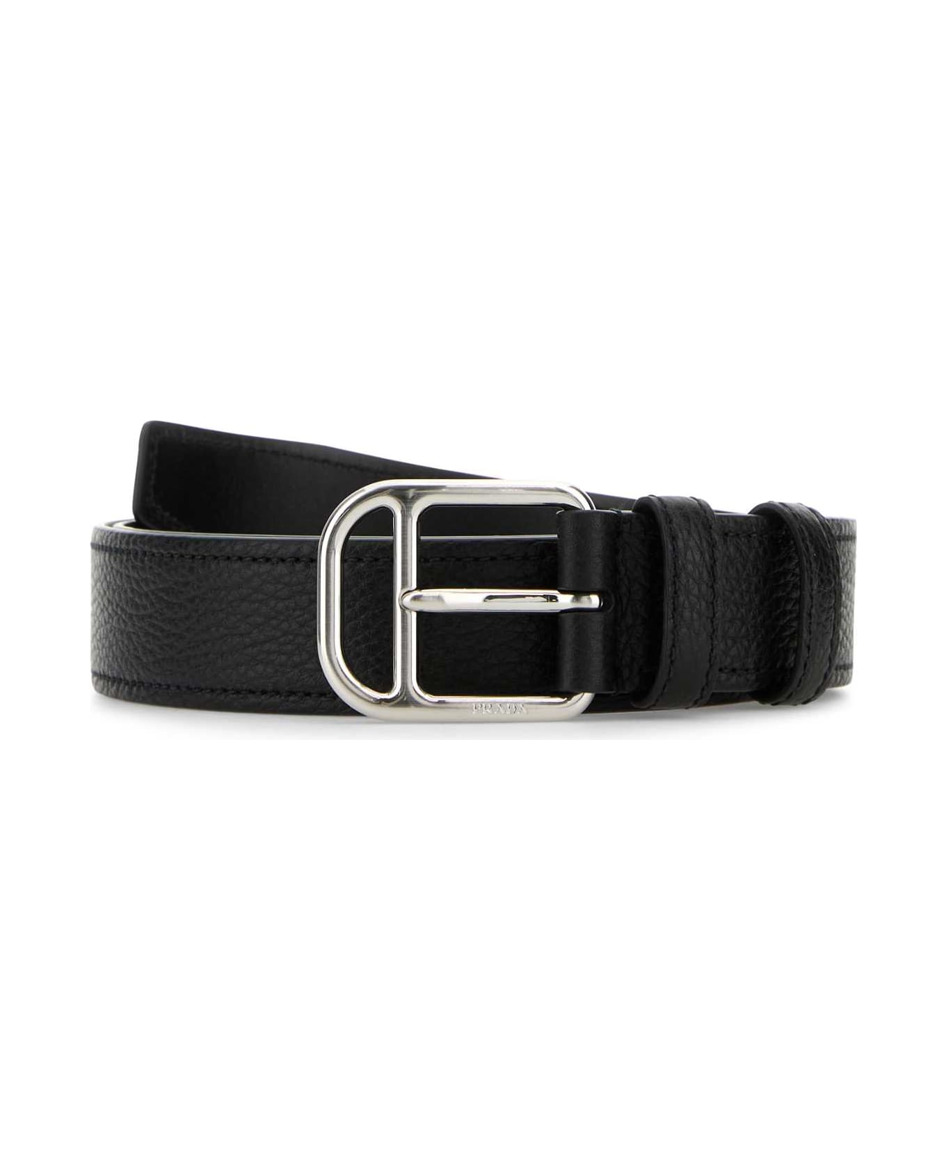 Prada Black Leather Belt - NERO