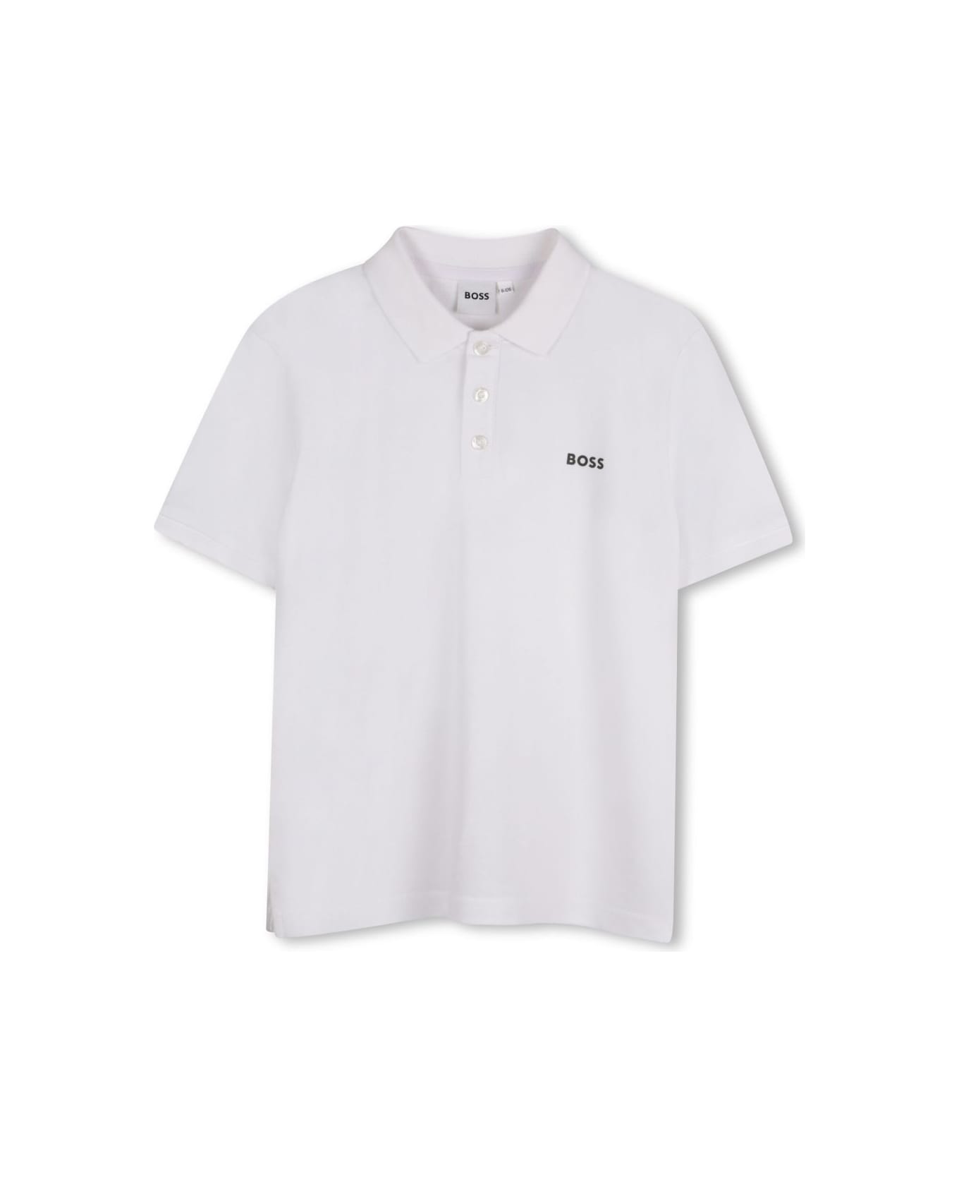 Hugo Boss Polo Con Logo - White