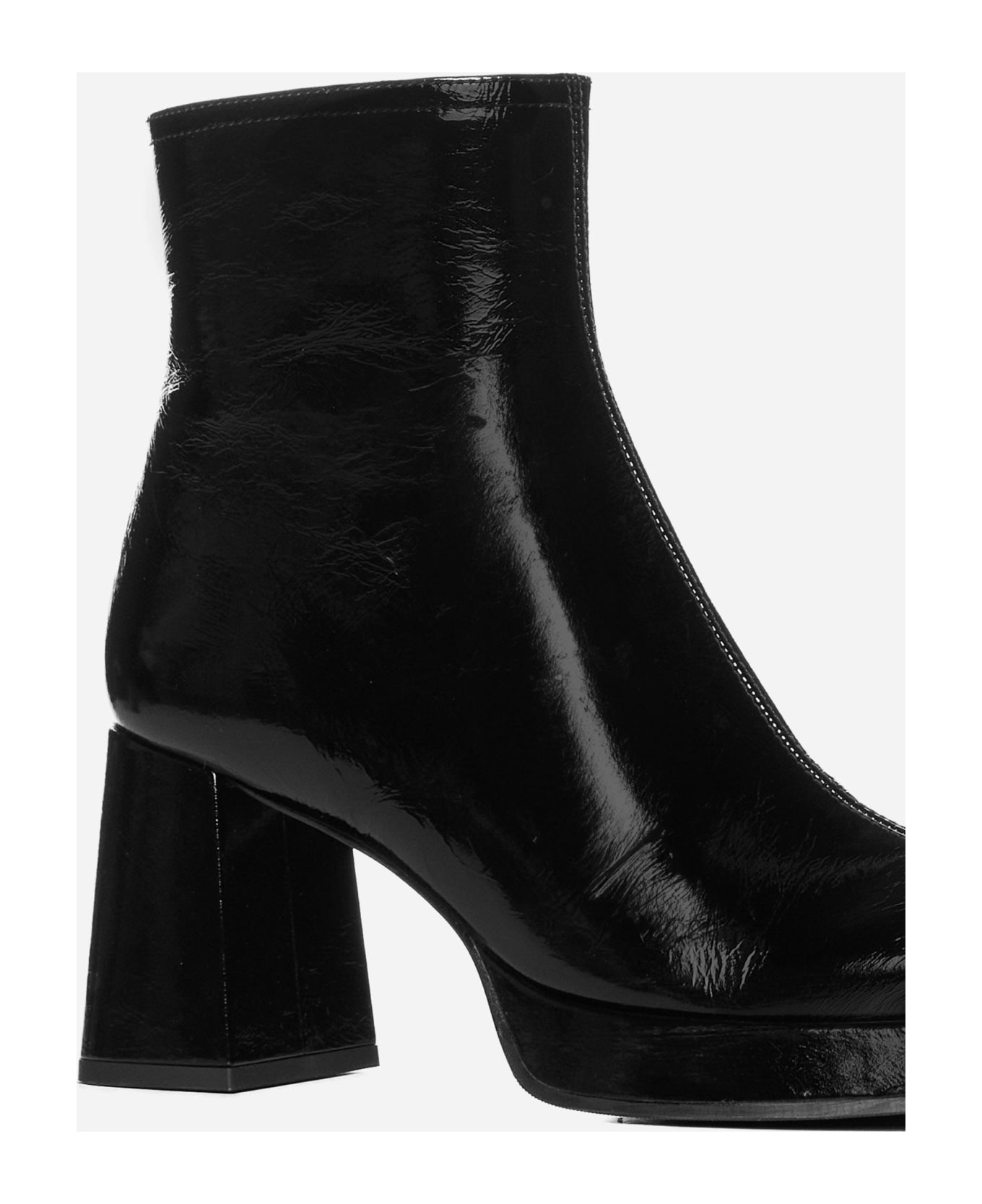 Chie Mihara Katrin Patent Leather Ankle Boots - Negro ブーツ