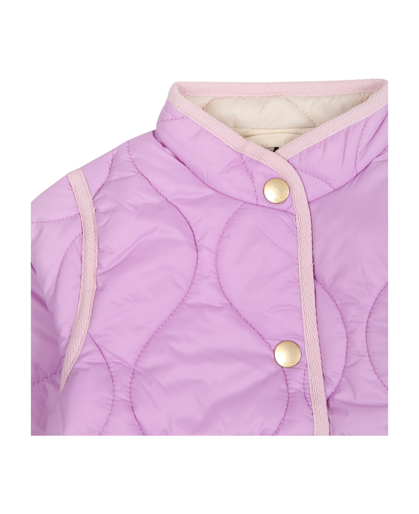Molo Pink Down Jacket Helio For Baby Girl - Pink