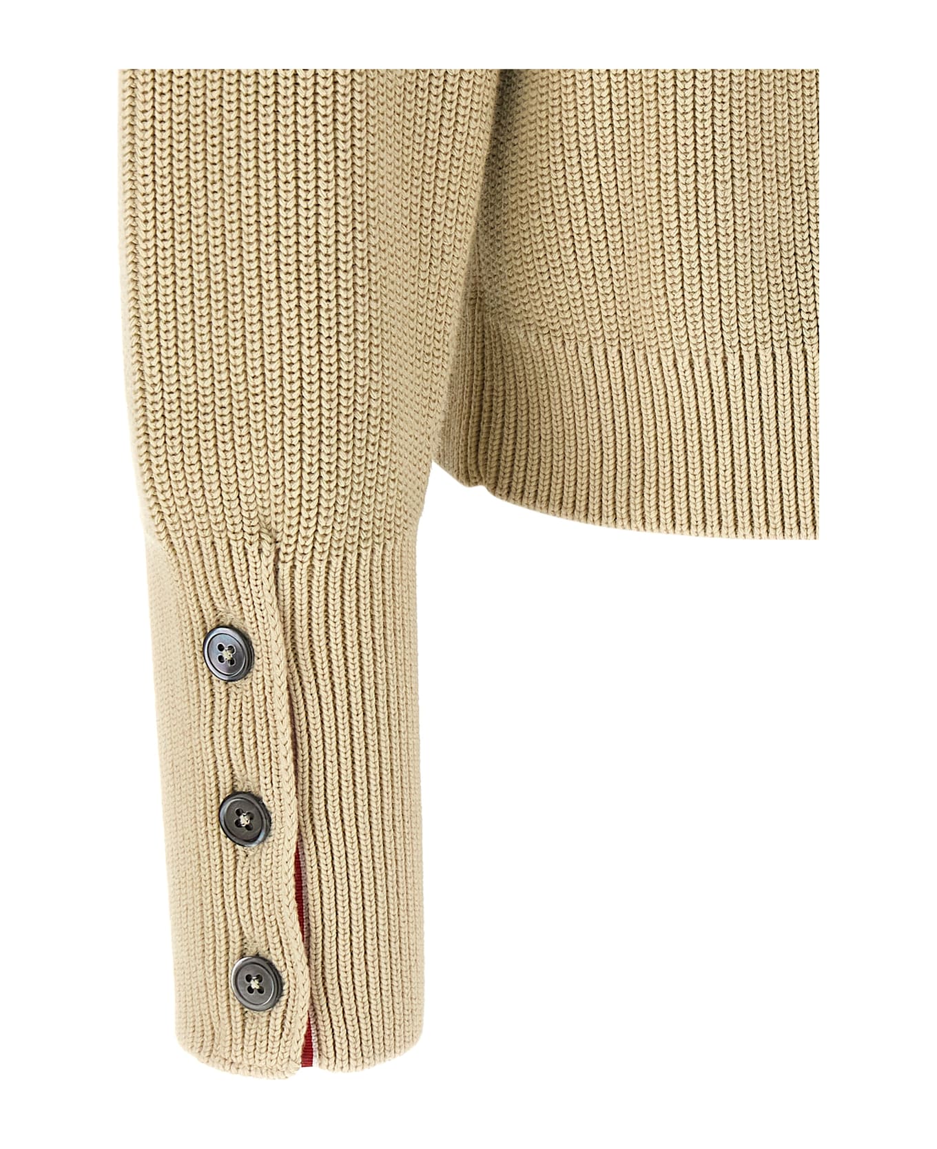 Thom Browne 'garment Dye' Cardigan - Beige