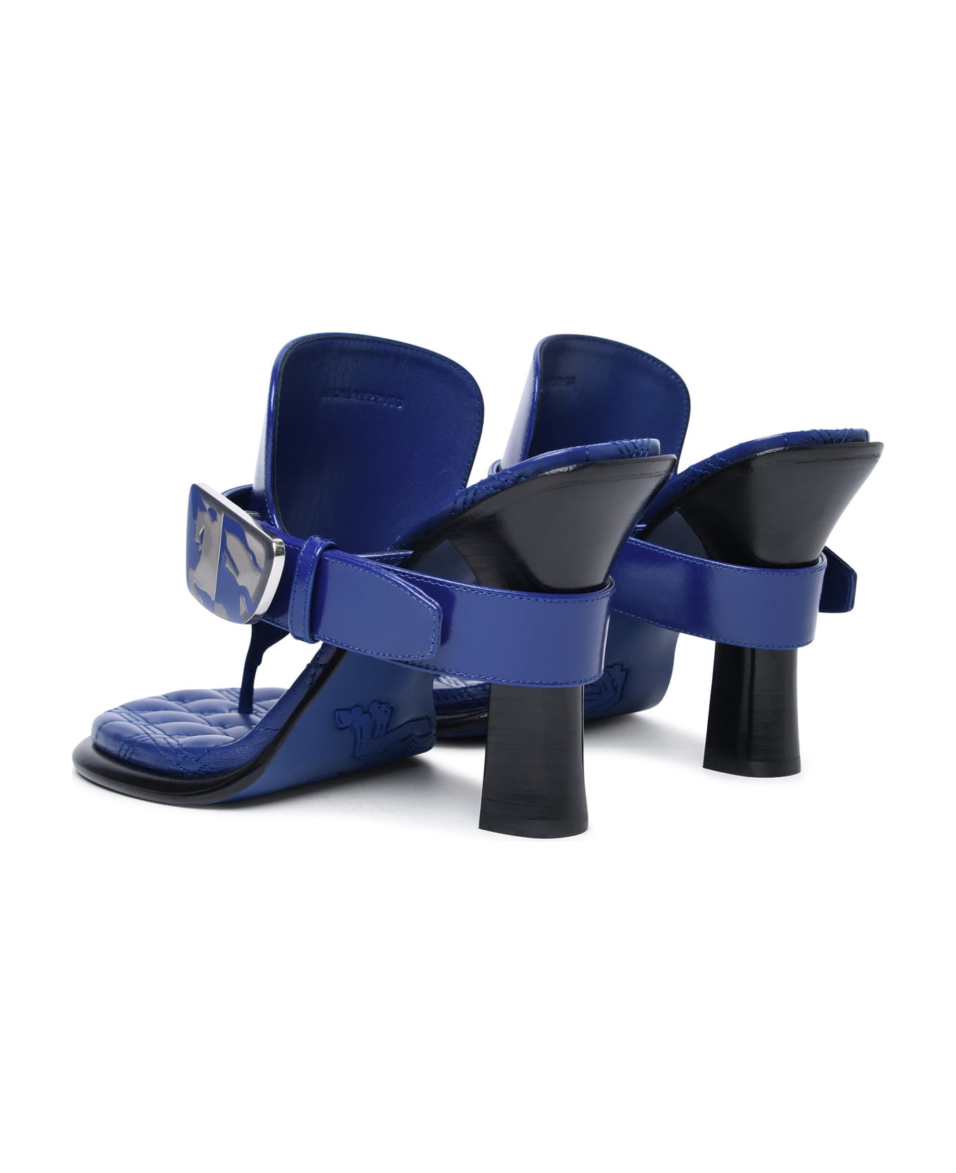 Burberry 'bay' Blue Leather Sandals - Blue