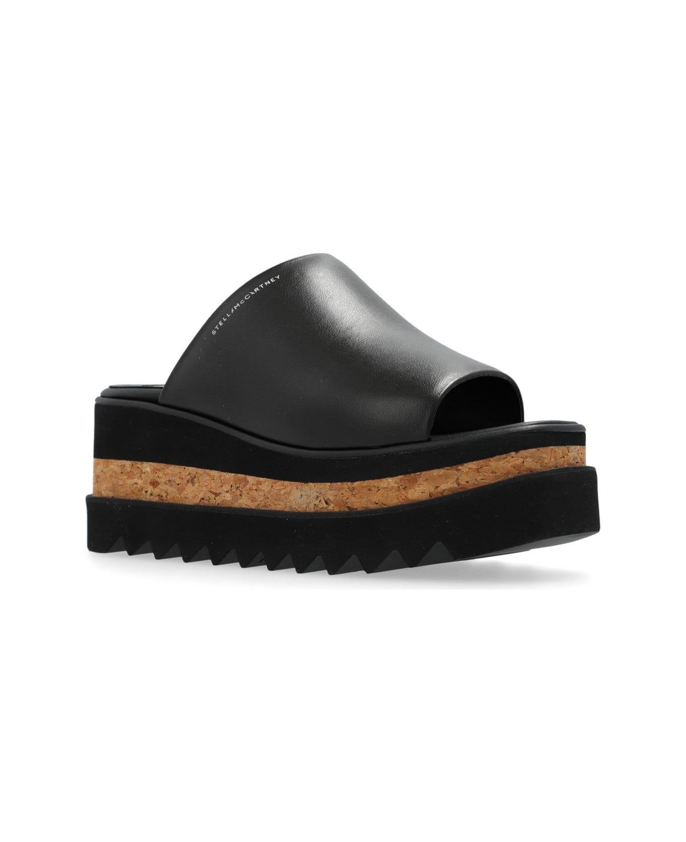 Stella McCartney Elyse Platform Slides - EBONY