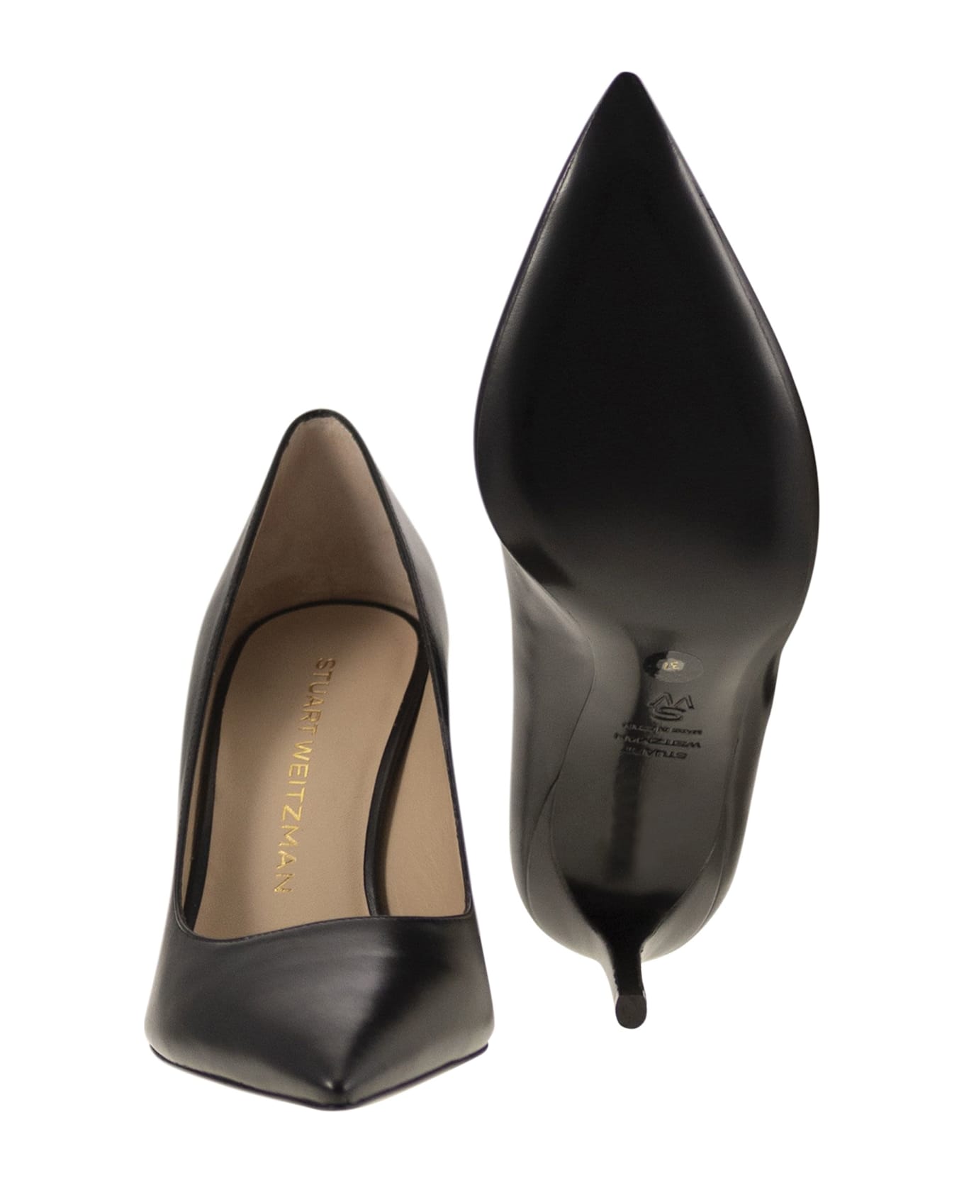Stuart Weitzman Stuart Power 85 - Leather Pumps - Black