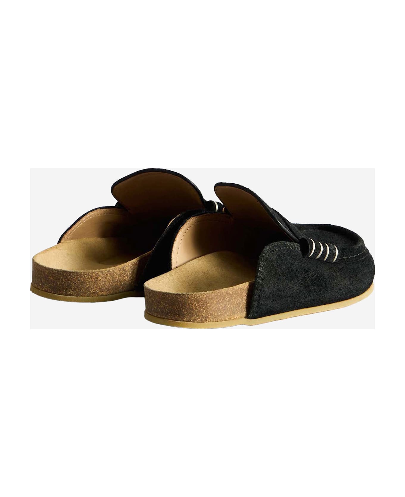 J.W. Anderson Suede Mule Loafers - Black