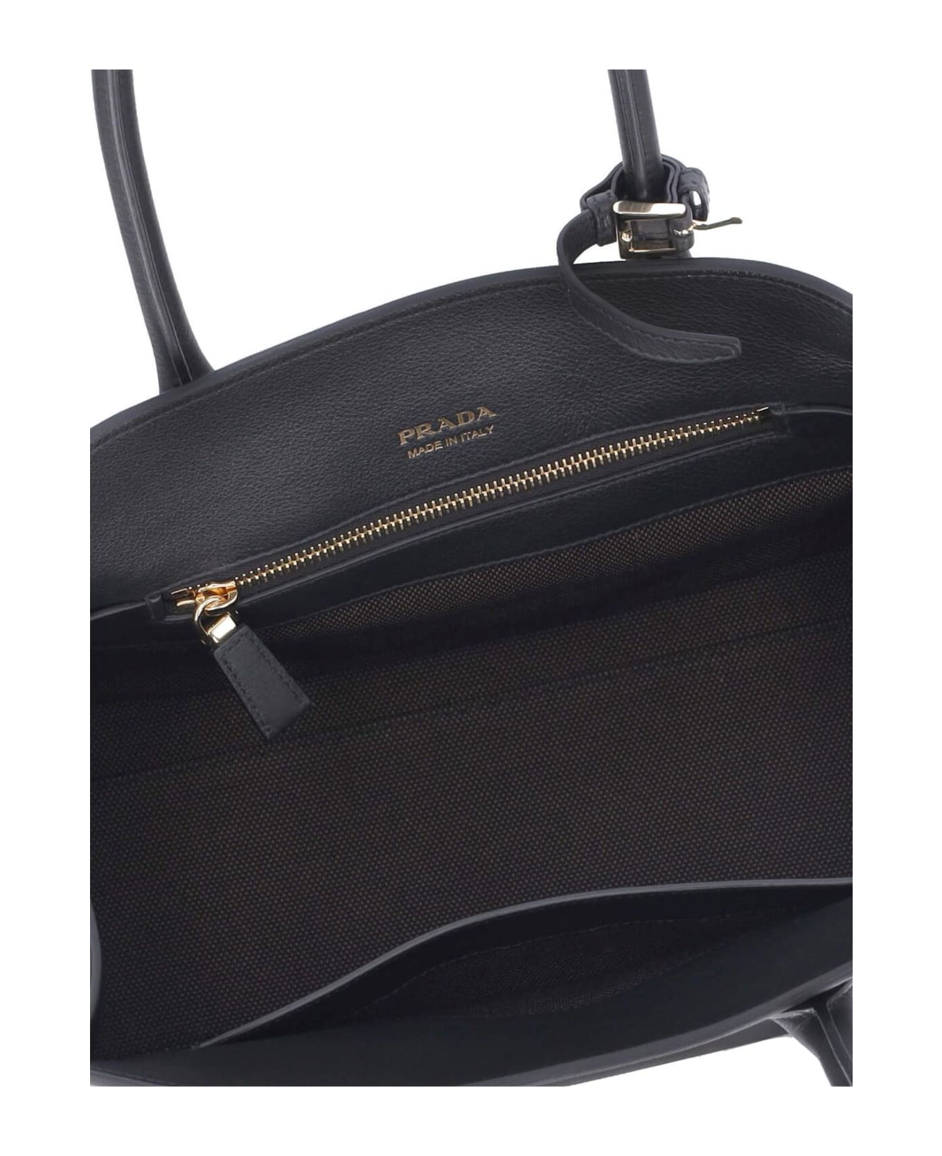 Prada Logo Medium Tote Bag - NERO