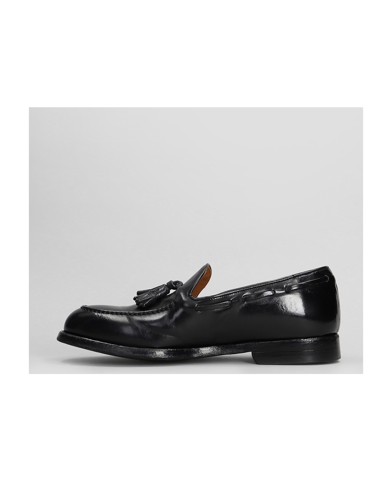 Green George Loafers In Black Leather - black