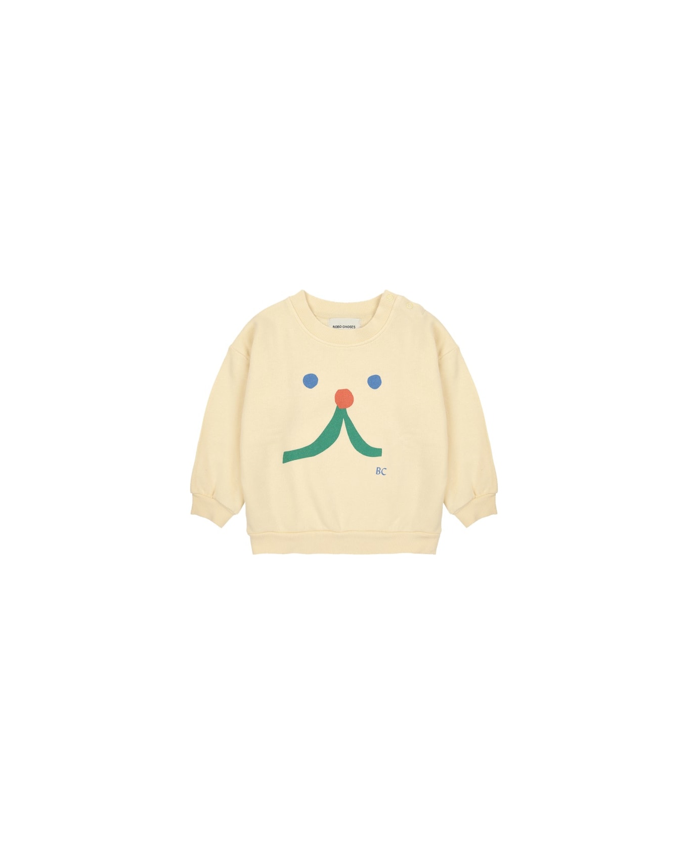 Bobo Choses Baby Funny Face Sweatshirt - YELLOW