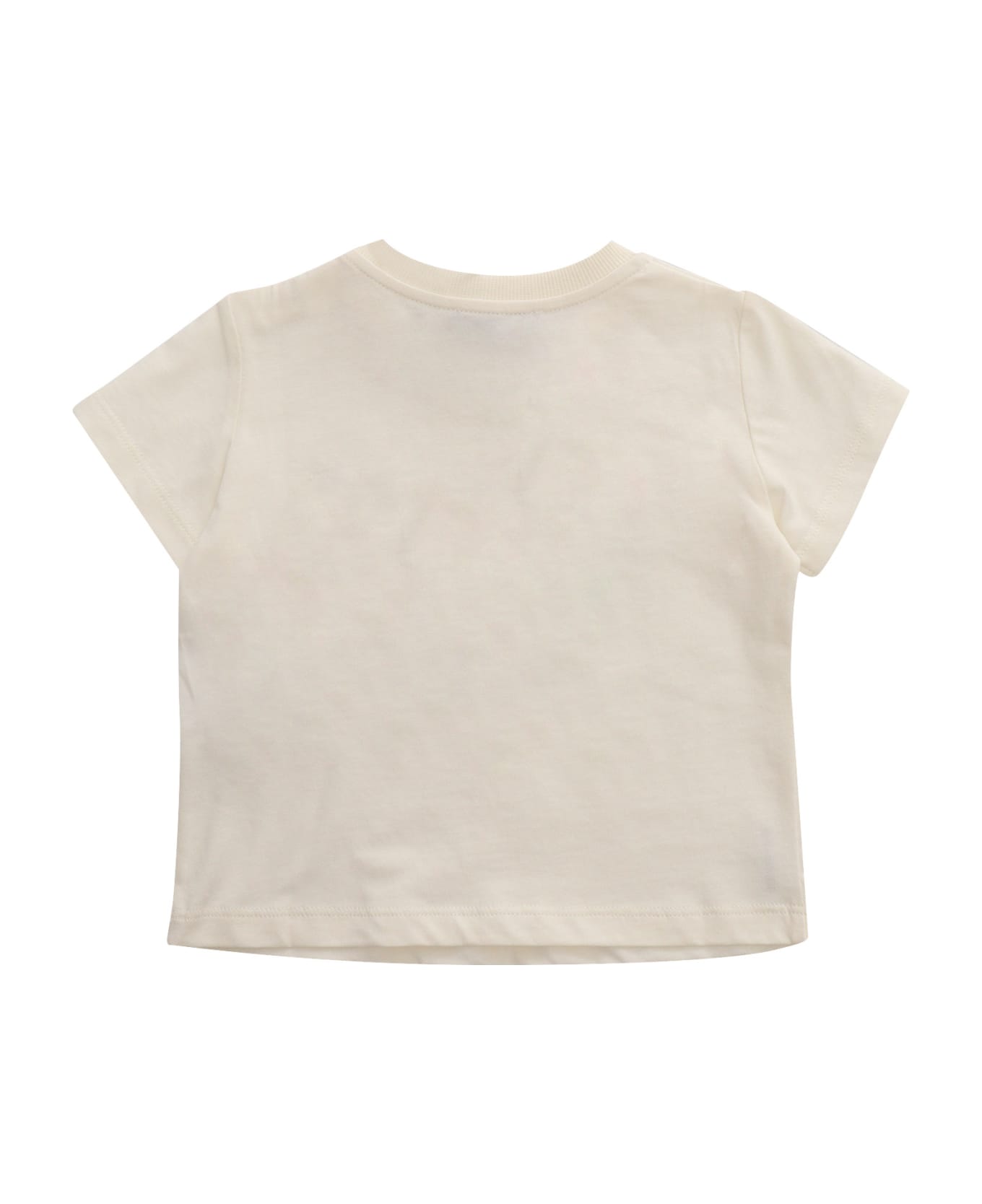 Moschino Cream Colored T-shirt With Pattern - PANNA