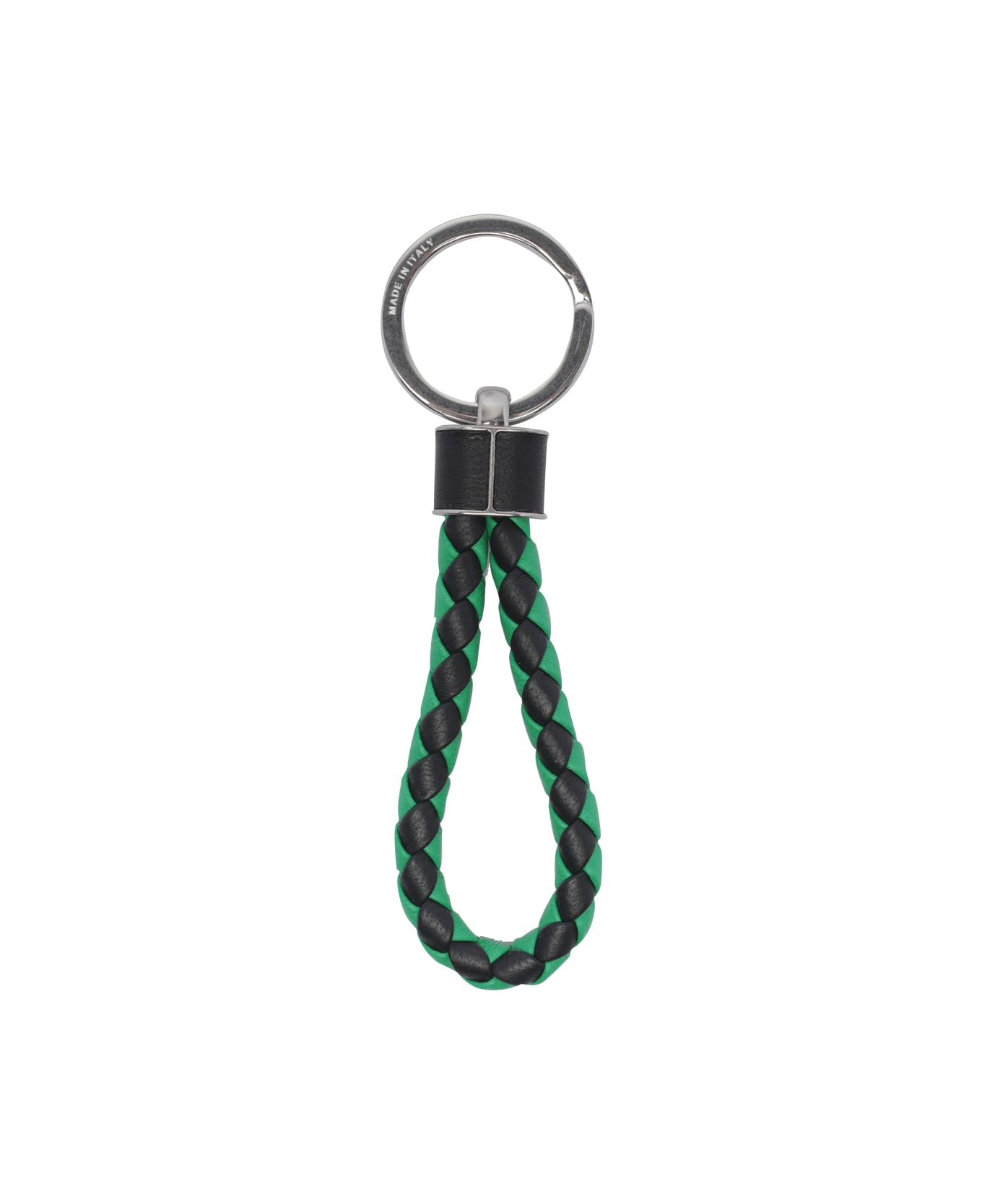 Bottega Veneta Intreccio Keyring - Green