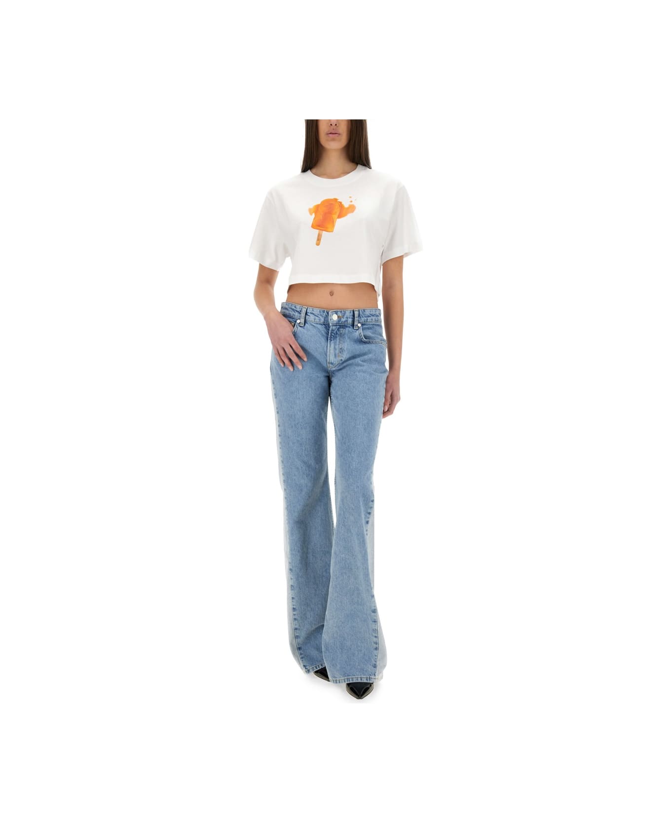 M05CH1N0 Jeans Two-tone Denim Jeans - DENIM