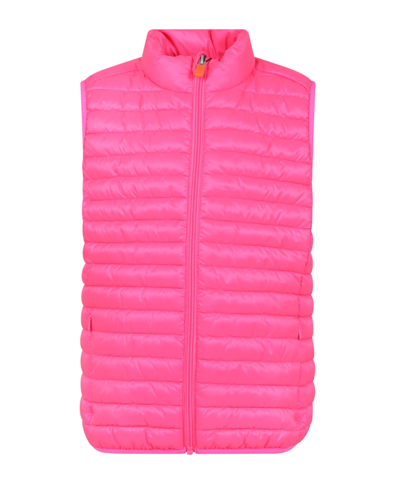 Save the Duck Pink Ozam Vest For Girl With Logo - Pink