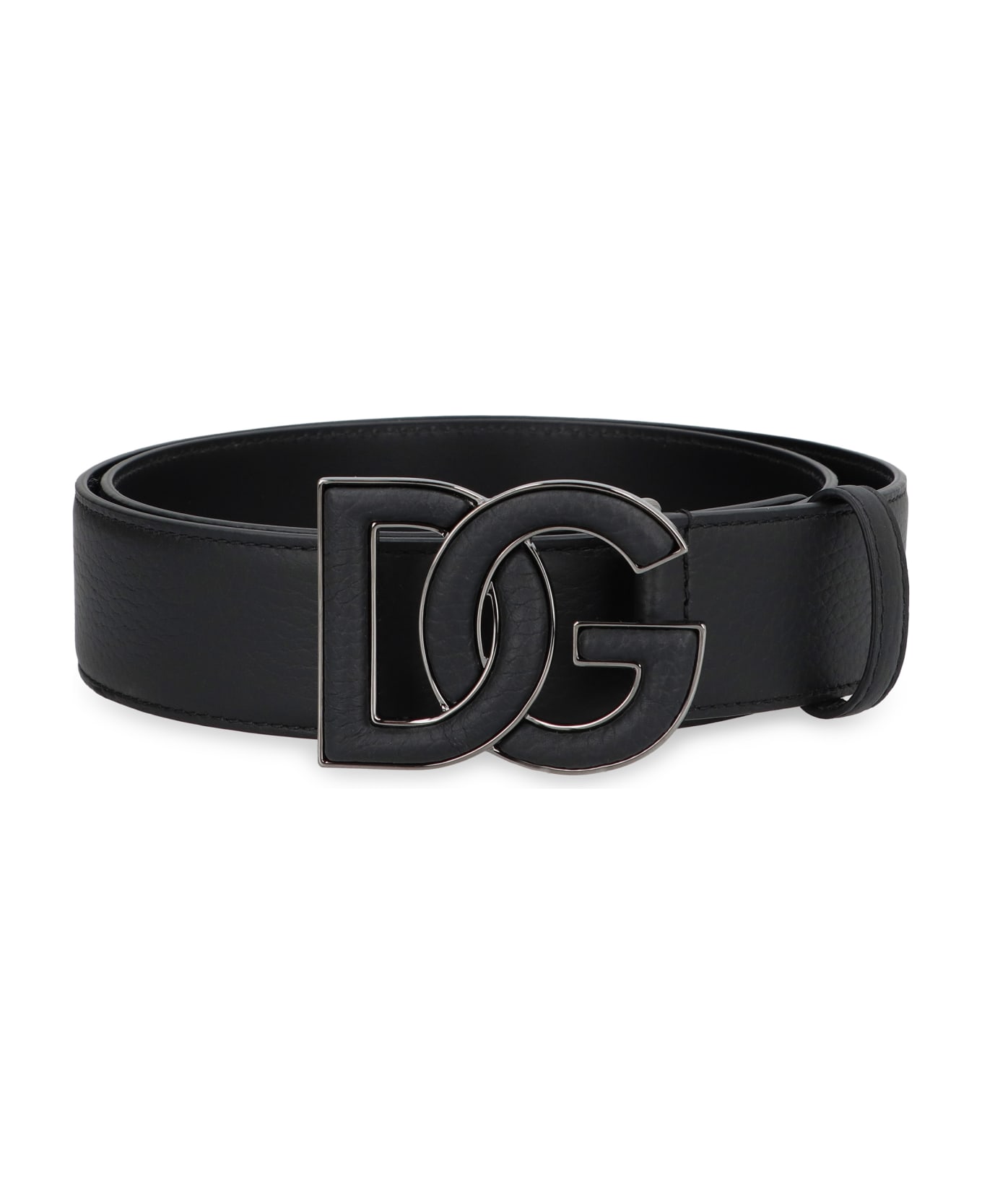 Dolce & Gabbana Calf Leather Belt With Buckle - Nero
