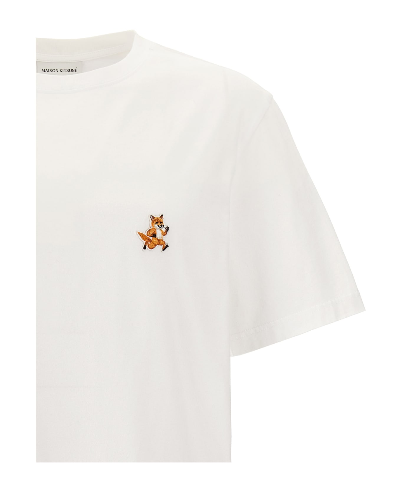 Maison Kitsuné 'speedy Fox Patch' T-shirt - White シャツ