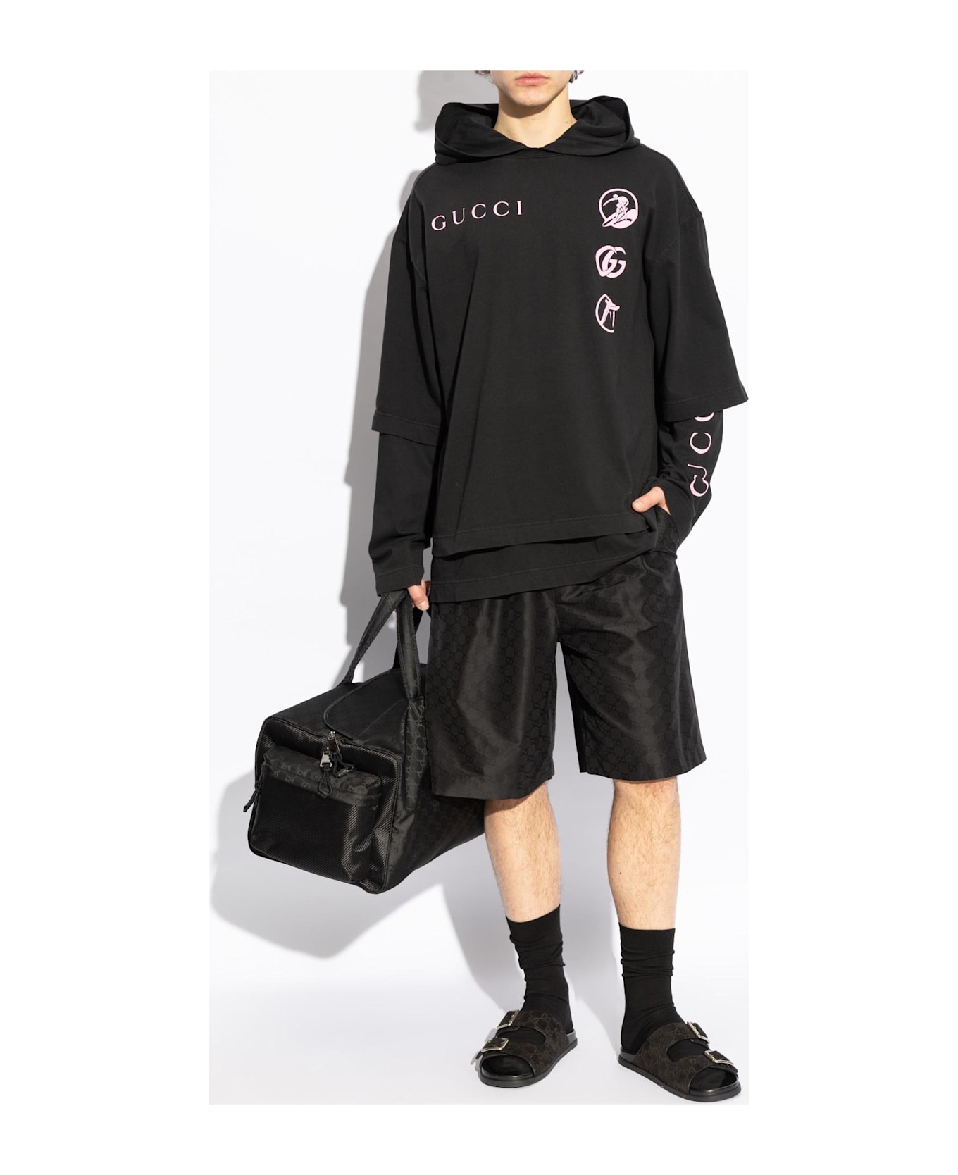 Gucci Suede Slippers - Black