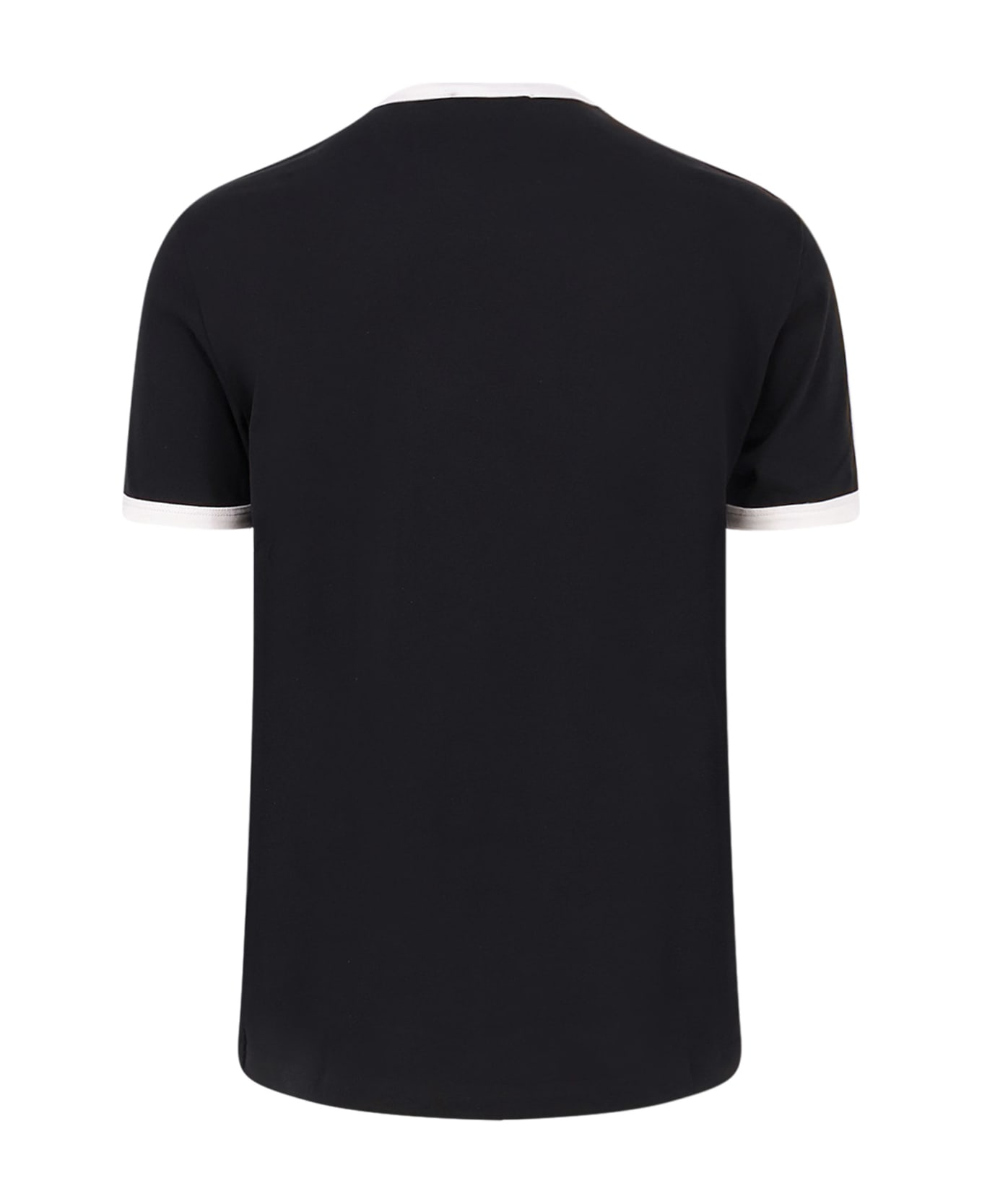 Dolce 
Gabbana Cotton T-shirt With Flocked Logo Print - Black