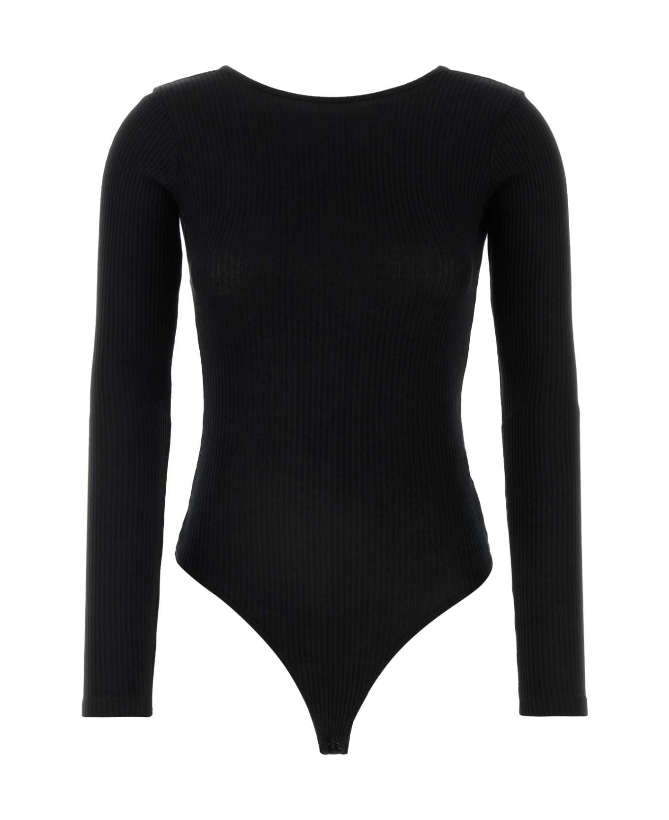 AGOLDE Black Stretch Lyocell Blend Bridget Bodysuit - BLK