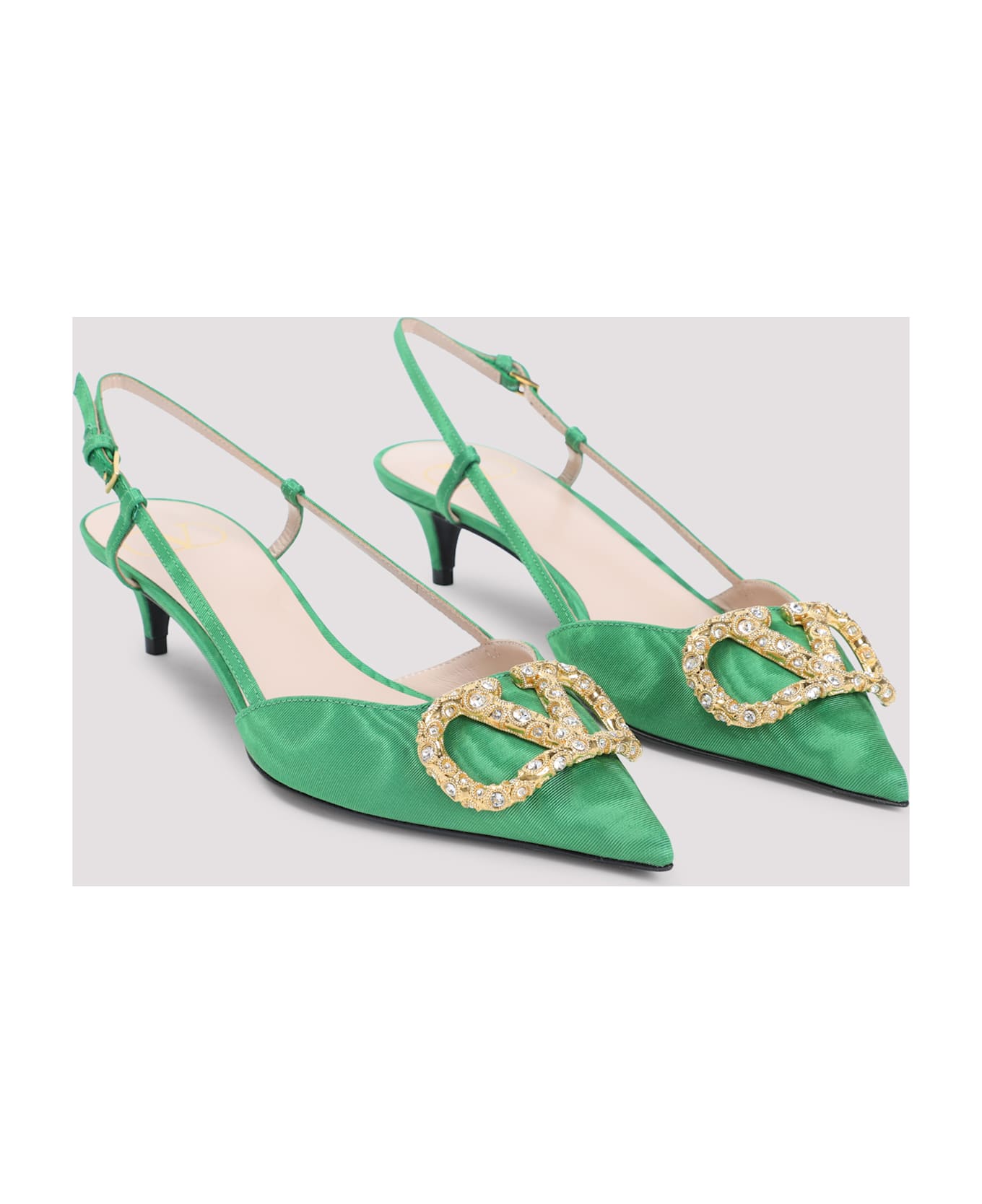 Valentino Garavani Sling Back - U Emerald Crystal