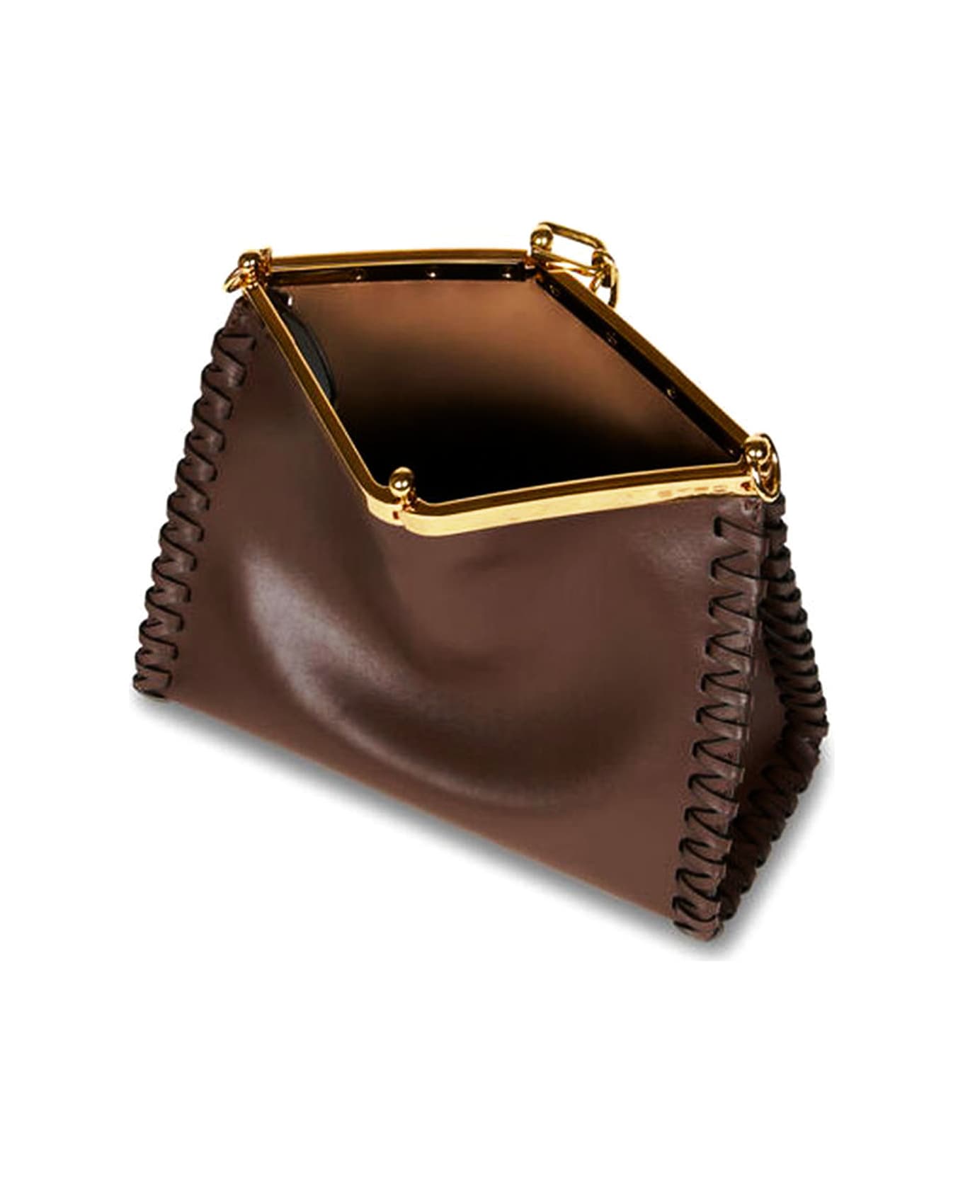 Etro Medium Vela Bag In Brown Leather - Brown