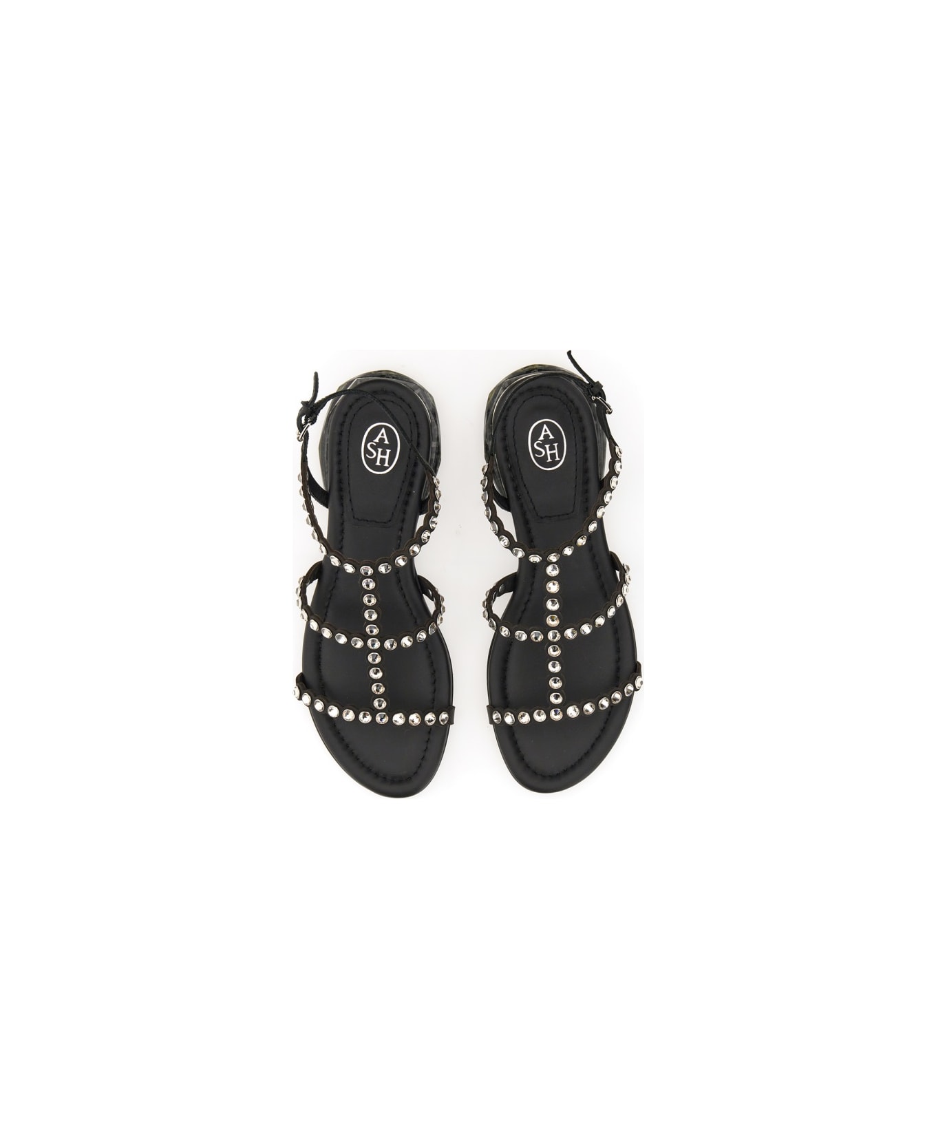 Ash Leather Sandal - BLACK