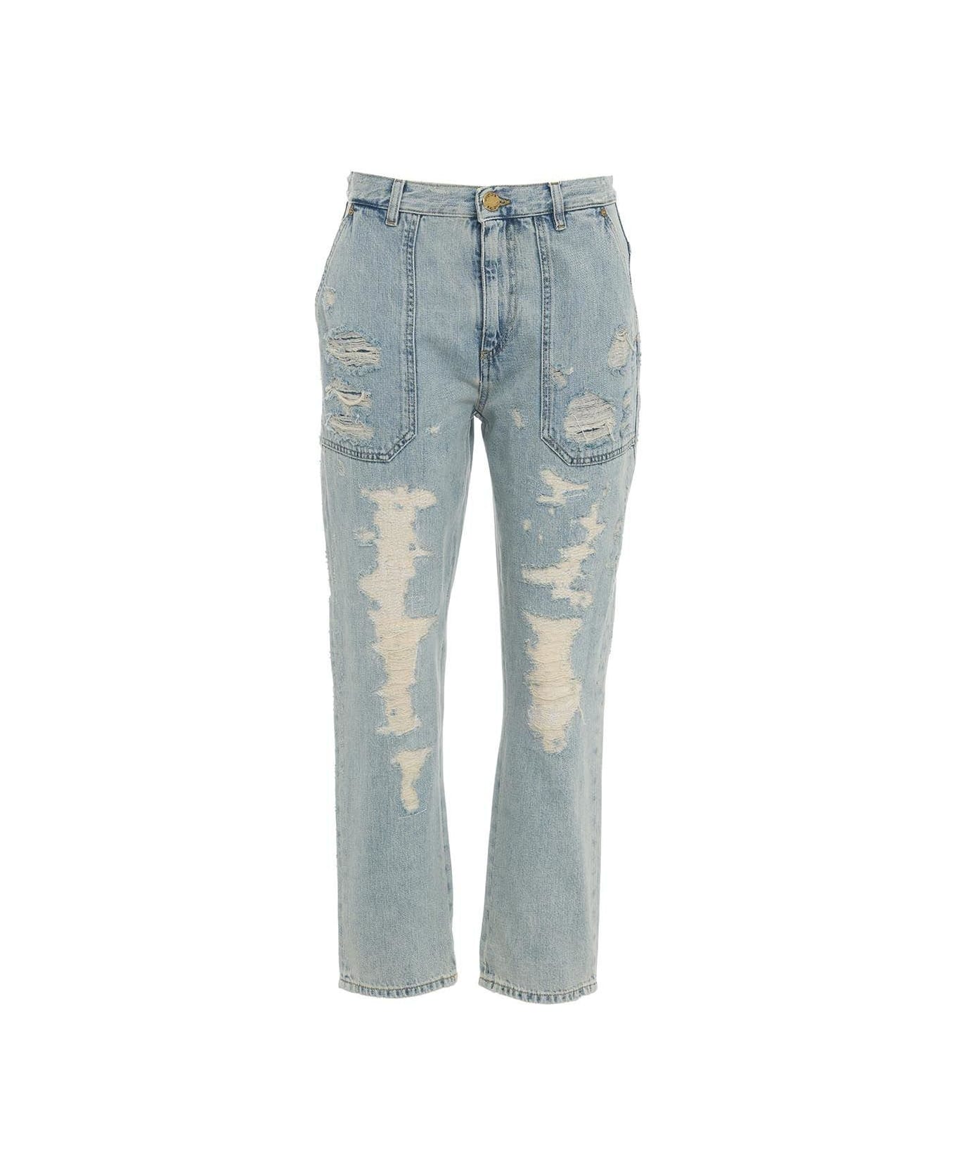 Pinko Distressed Denim Jeans - Blu Denim