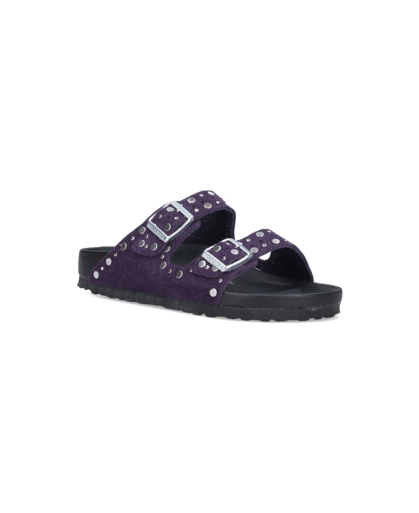 Birkenstock 
arizona Rivet
 Studs Sandals - Purple