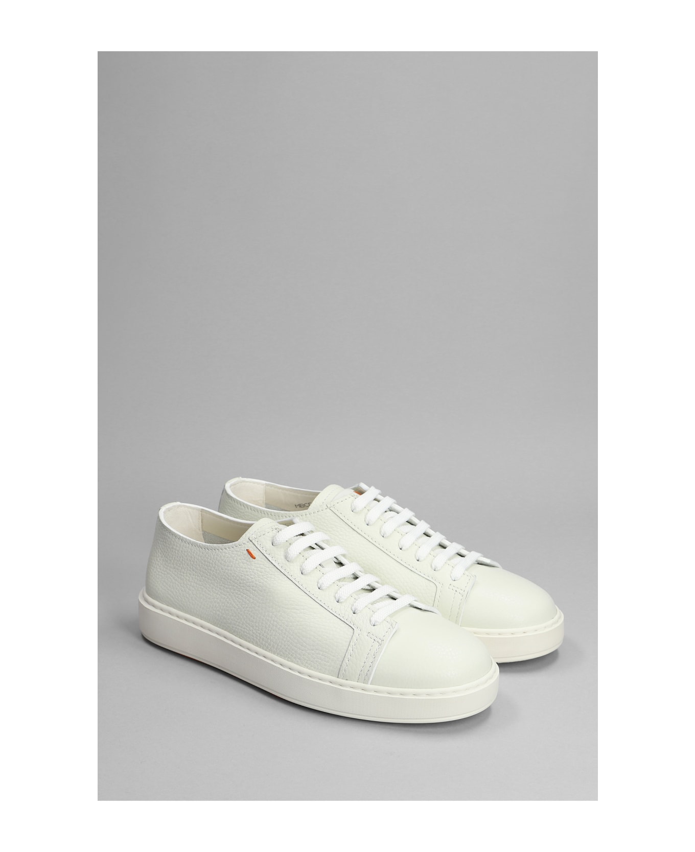 Santoni Sneakers In White Leather - white