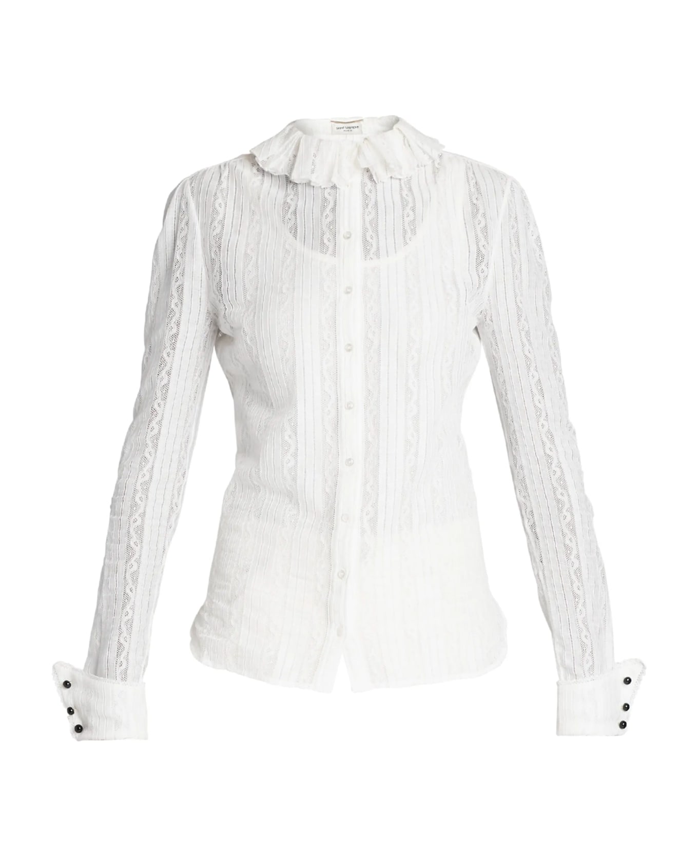 Saint Laurent Embroidered Blouse - White ブラウス