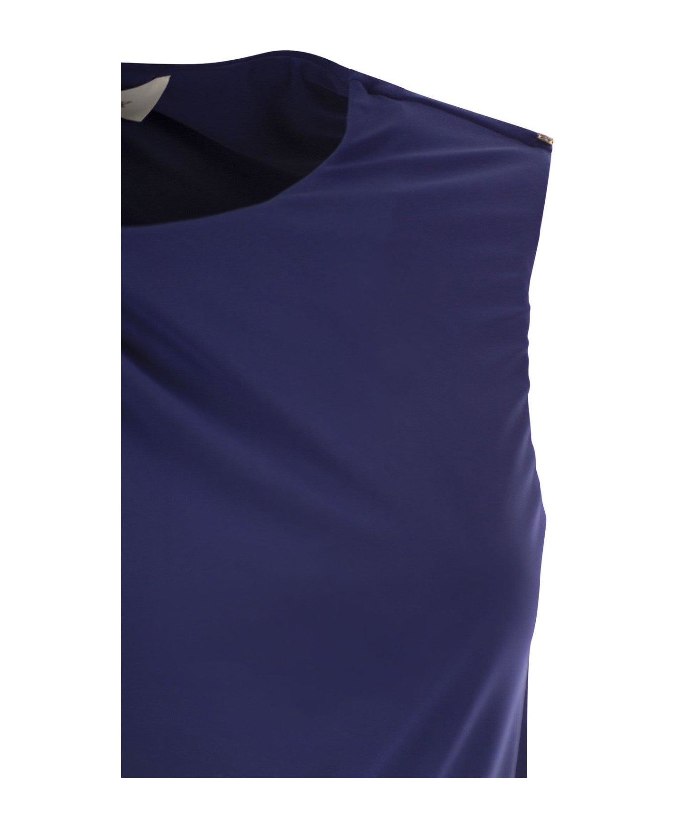 SportMax Max Mara Draped Sleeveless Dress - Blue