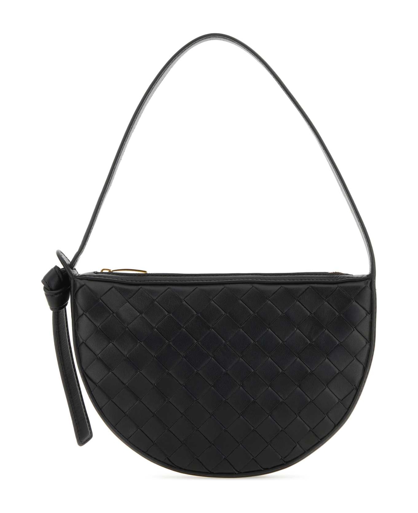 Bottega Veneta Black Leather Shoulder Bag - BLACKGOLD