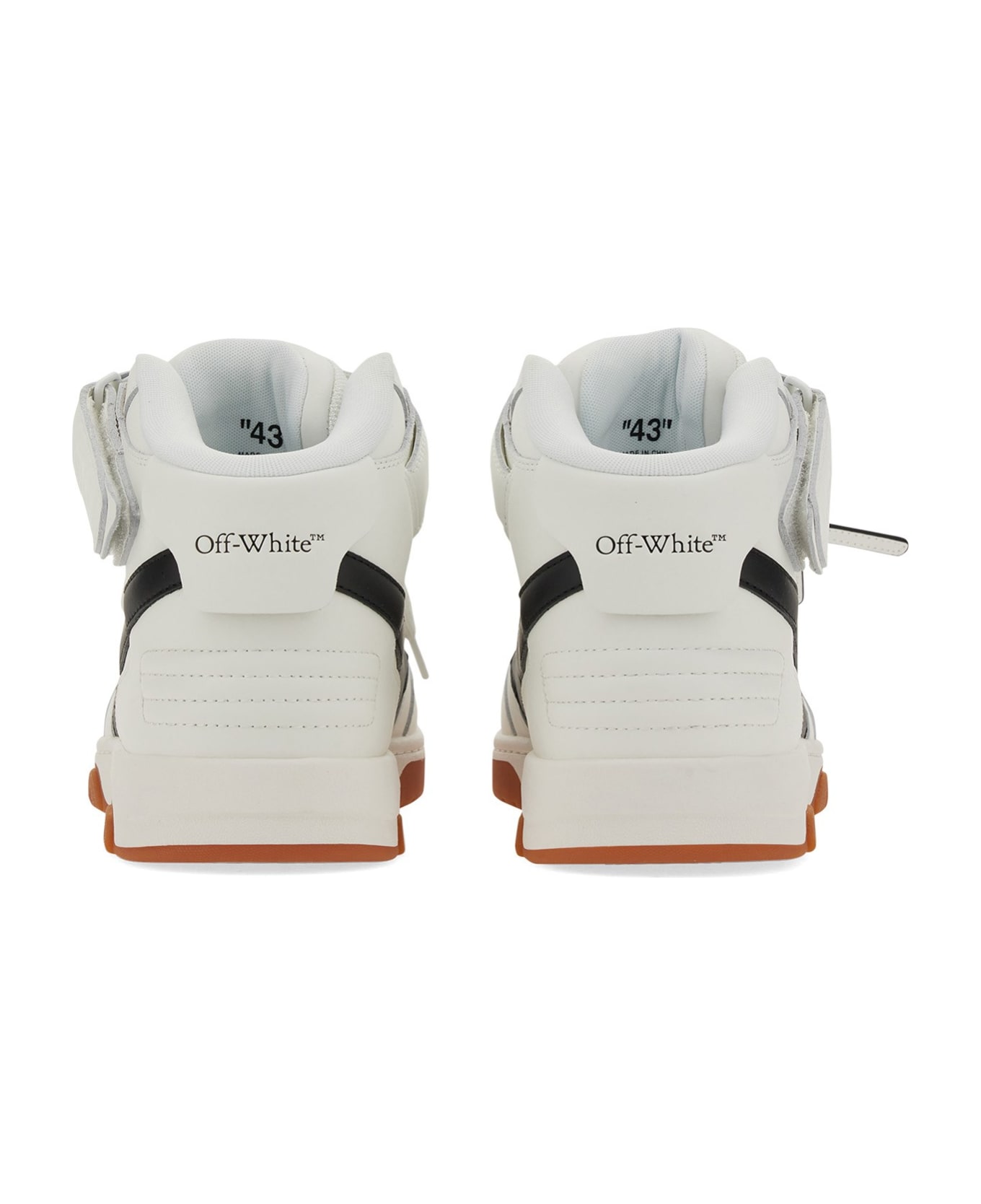 Off-White Out Of Office Mid-top Calf Leather Sneakers - White Black