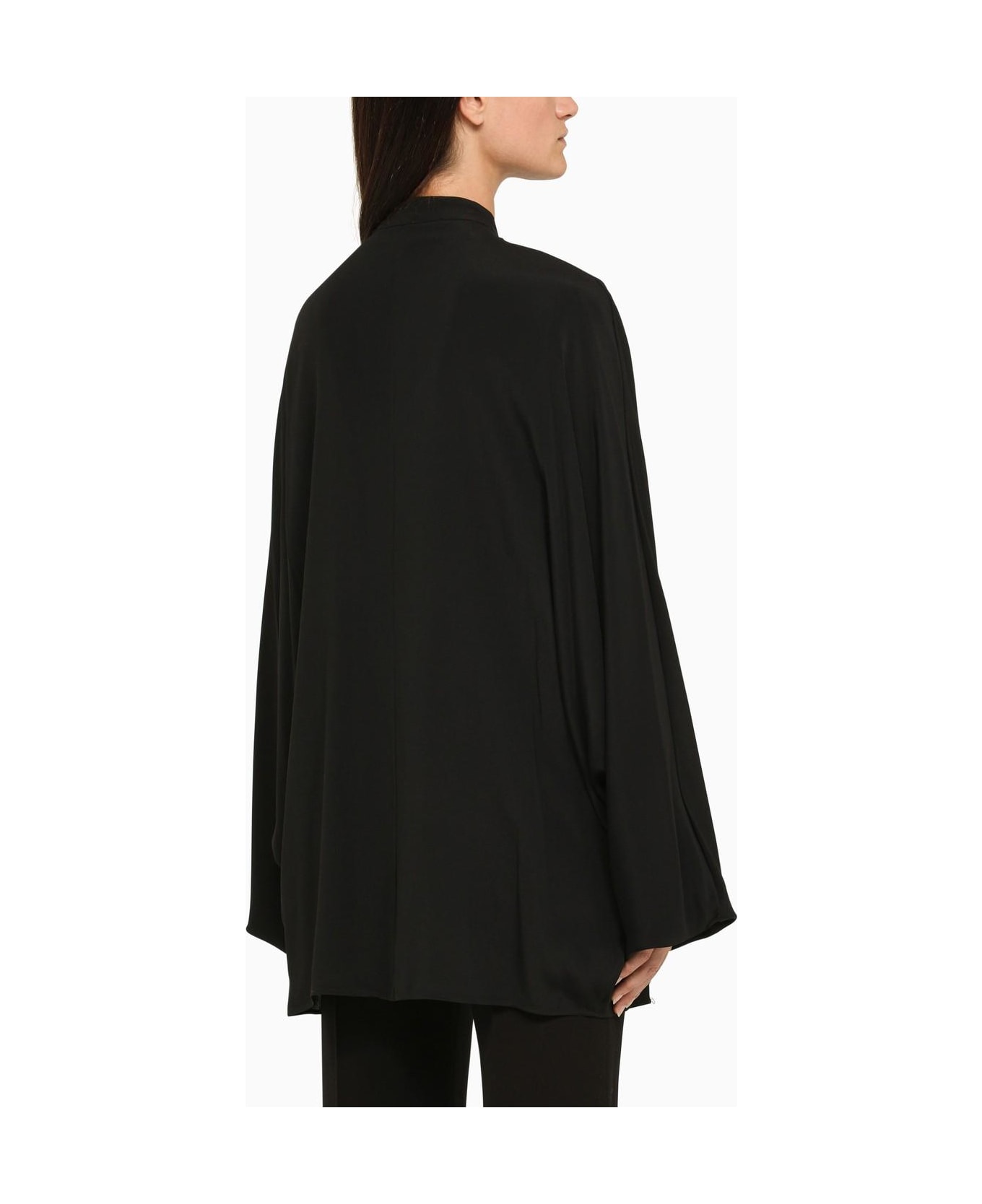 Federica Tosi Black Silk Blend Shirt - Black