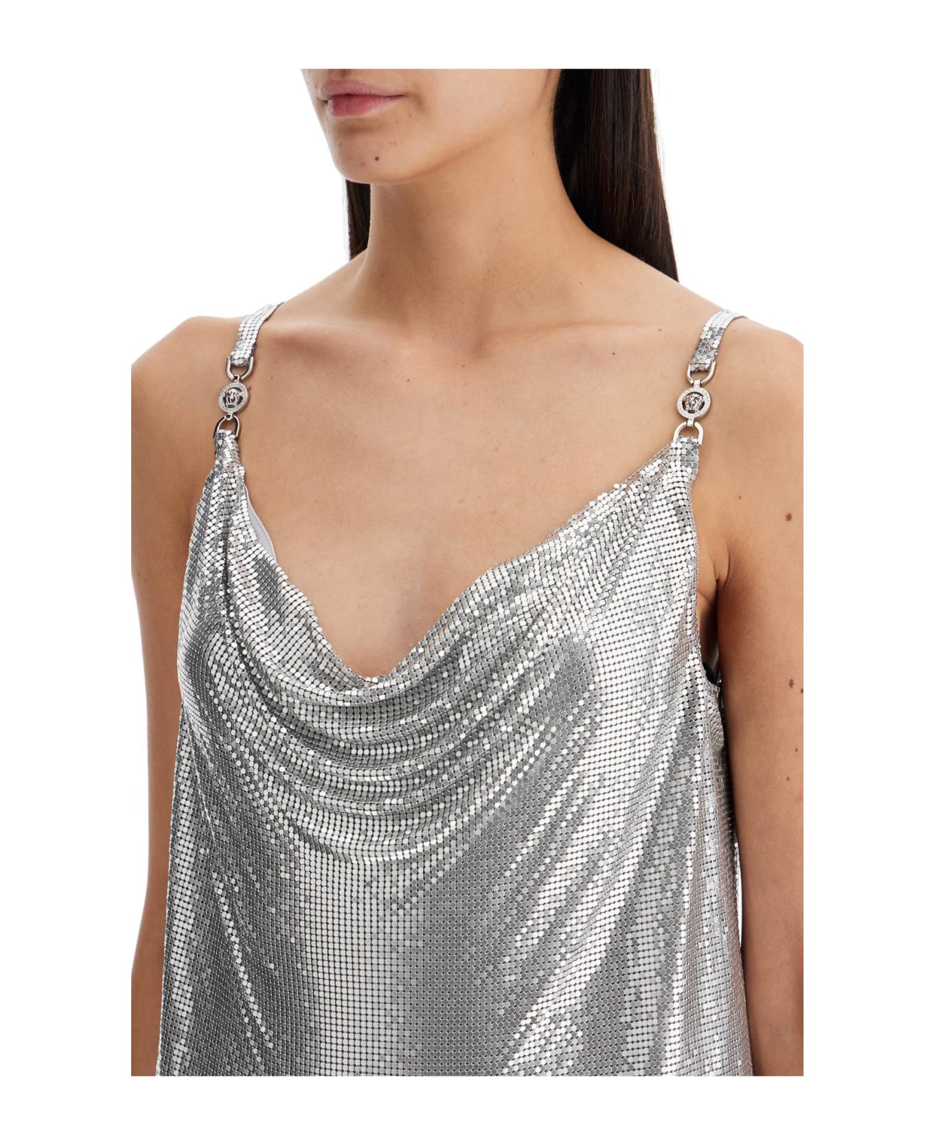 Versace Silver Metal Dress - NICKEL (Metallic)
