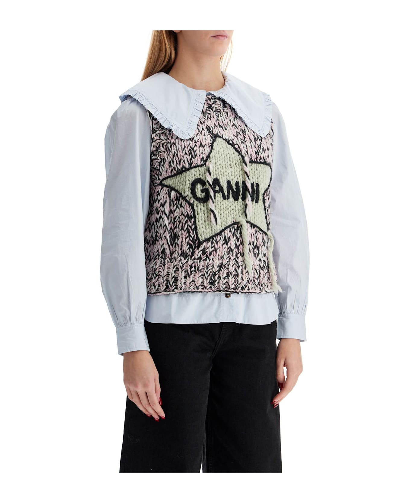 Ganni Woolen Vest - CHALK PINK (Pink)