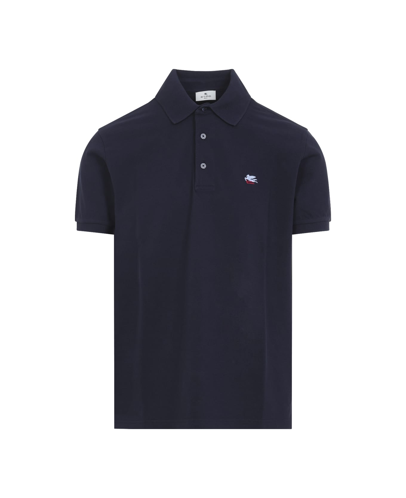 Etro Roma Plain Polo - Blue