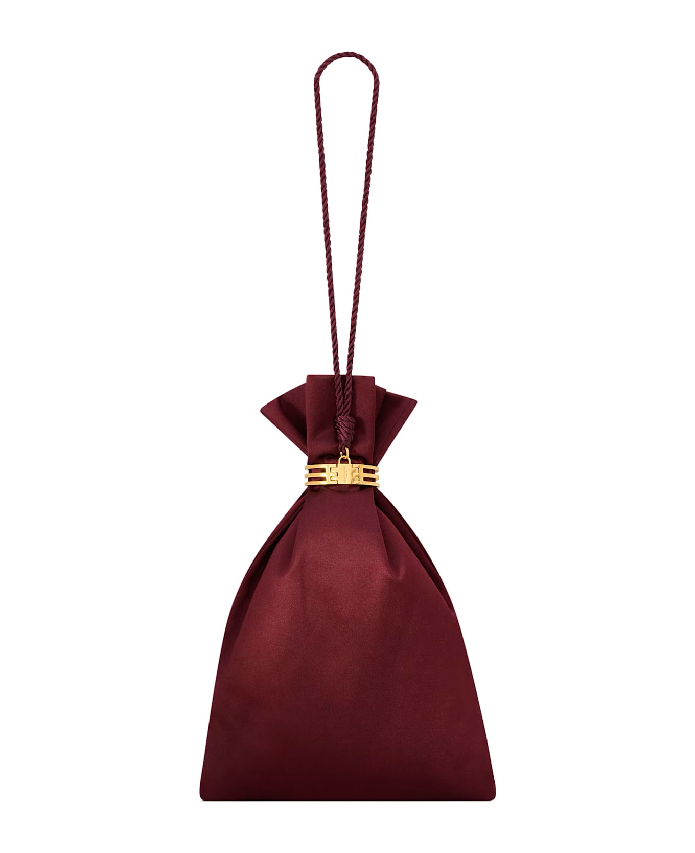 Saint Laurent Burgundy Satin Handbag - SOFTBORD