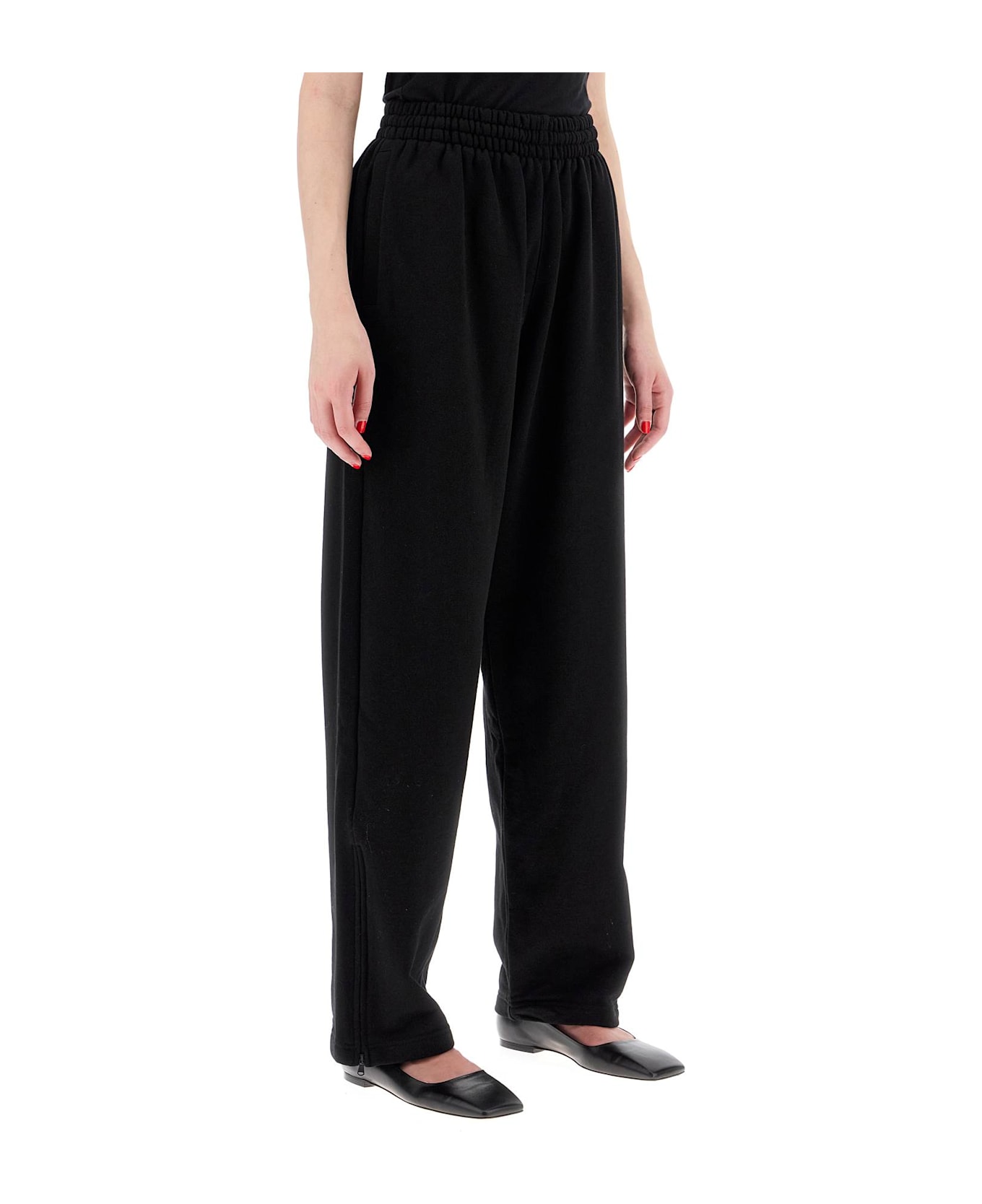 WARDROBE.NYC Wide Leg Joggers For Comfortable - Black