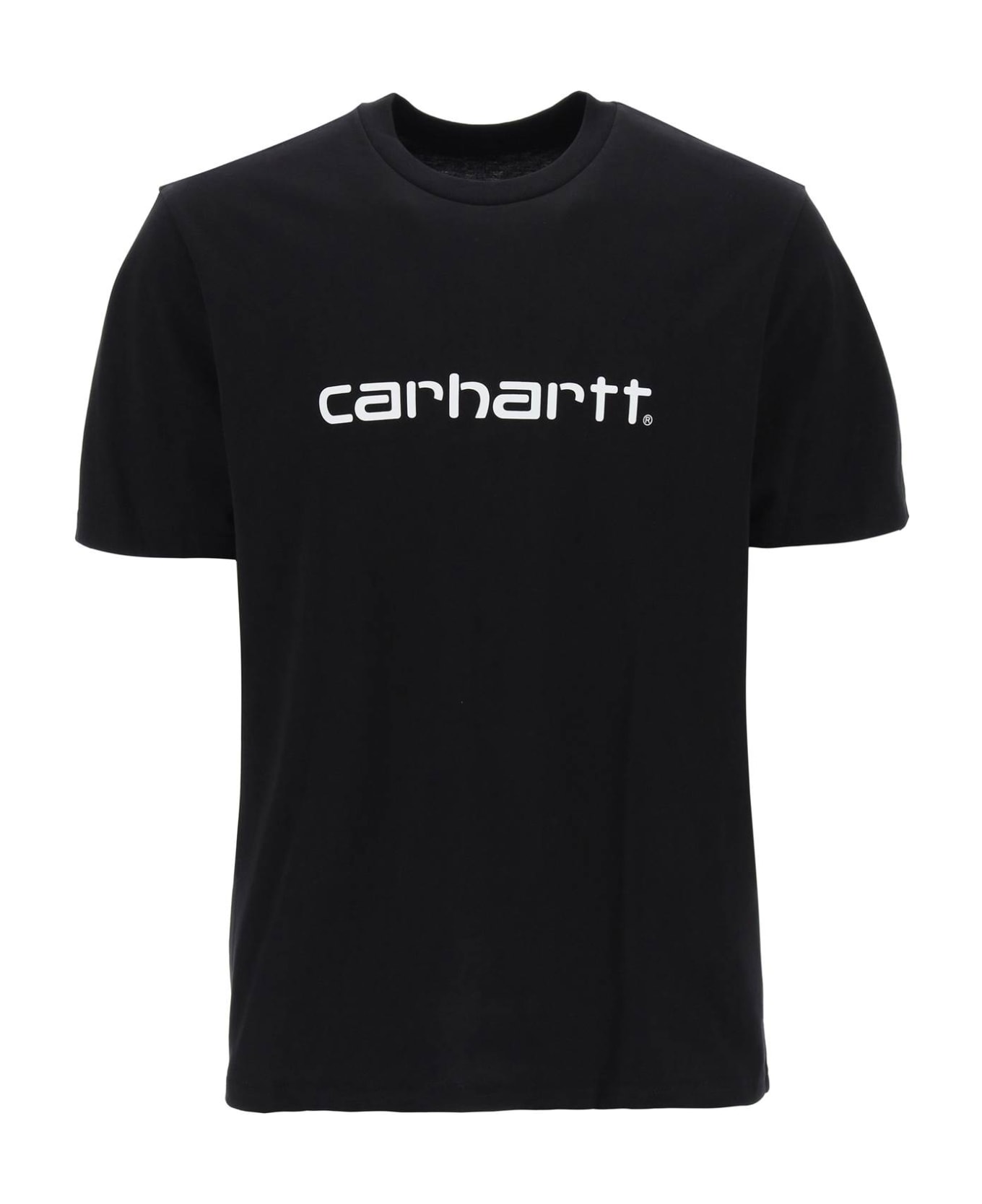 Carhartt Script T-shirt - BLACK WHITE (Black) シャツ