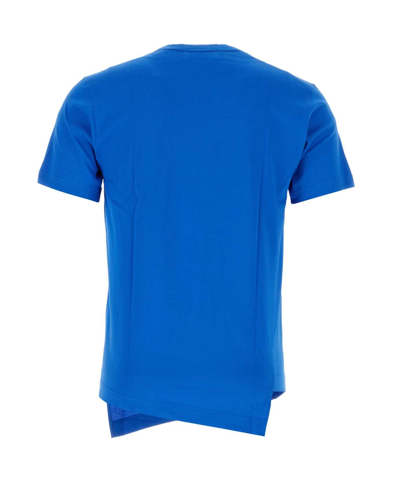 Comme des Garçons Shirt Cerulean Blue Cotton Comme Des Garã§ons Shirt X Lacoste T-shirt - BLUE